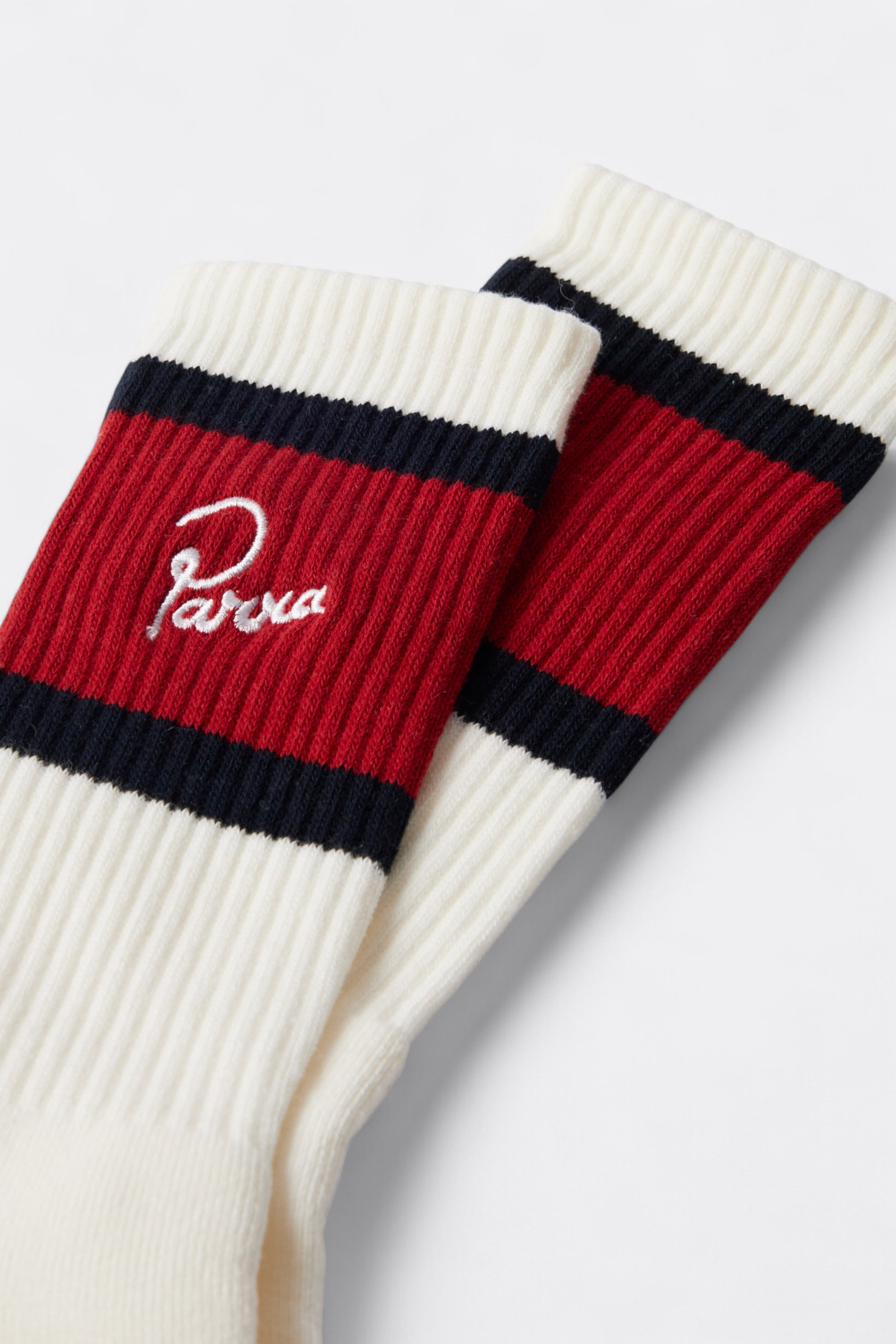 By Parra - Signature Striped Crew Socks (Red)