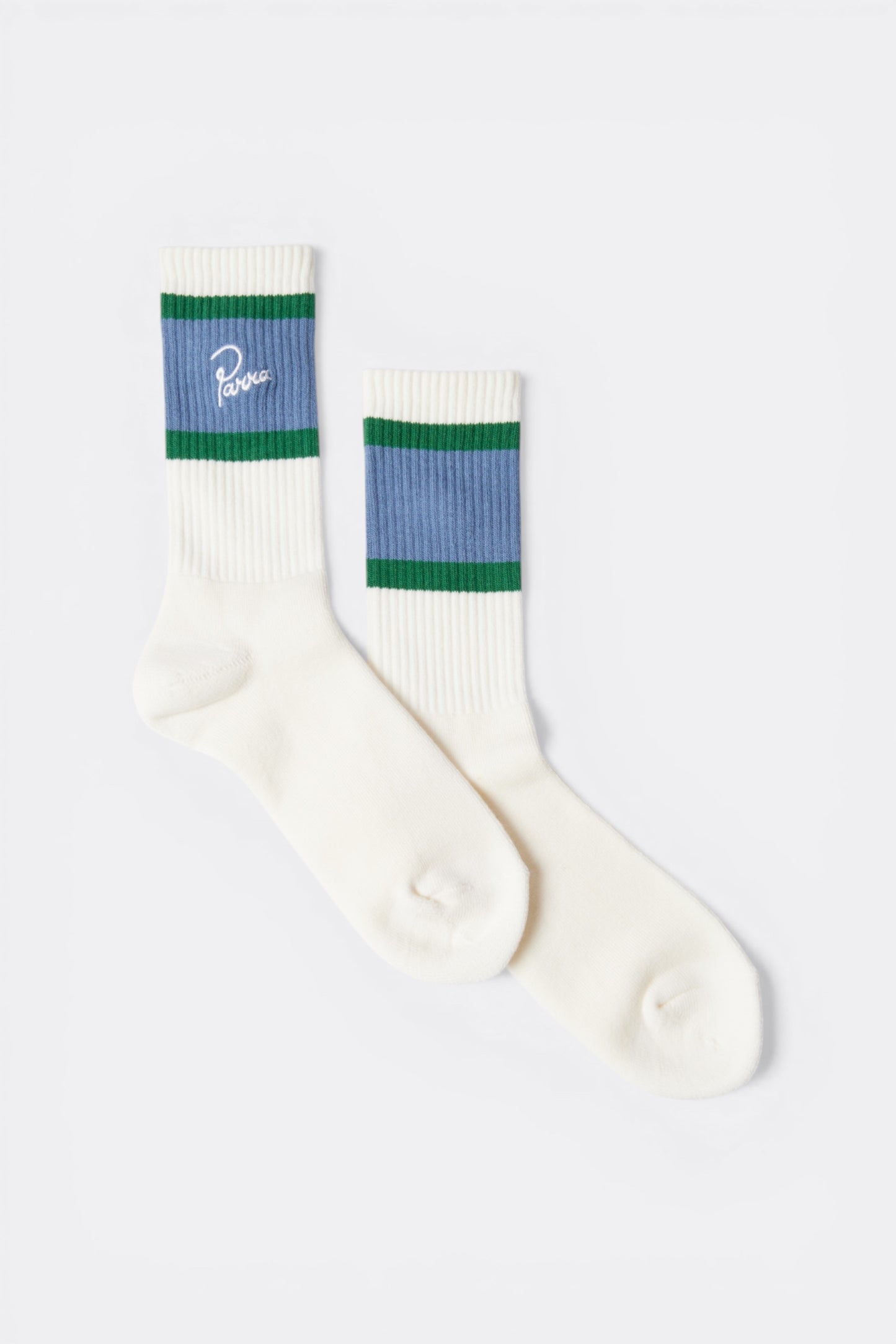 By Parra Signature Striped Crew Socks White | Chaussettes Tricot Tokyo | Edgar Bdx