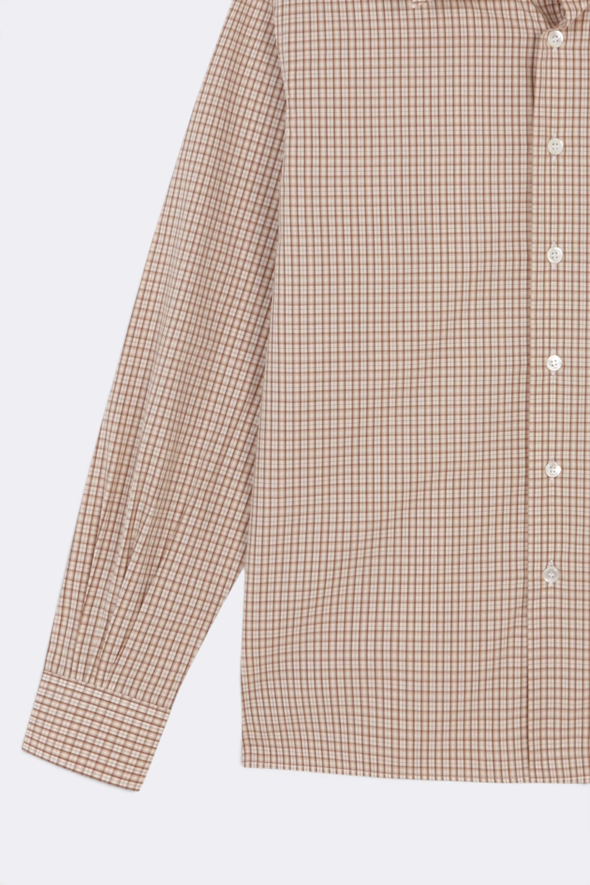 CAMISAS MANOLO Camisa Shirt Beige Camel Checks | Chemise | Edgar Bdx