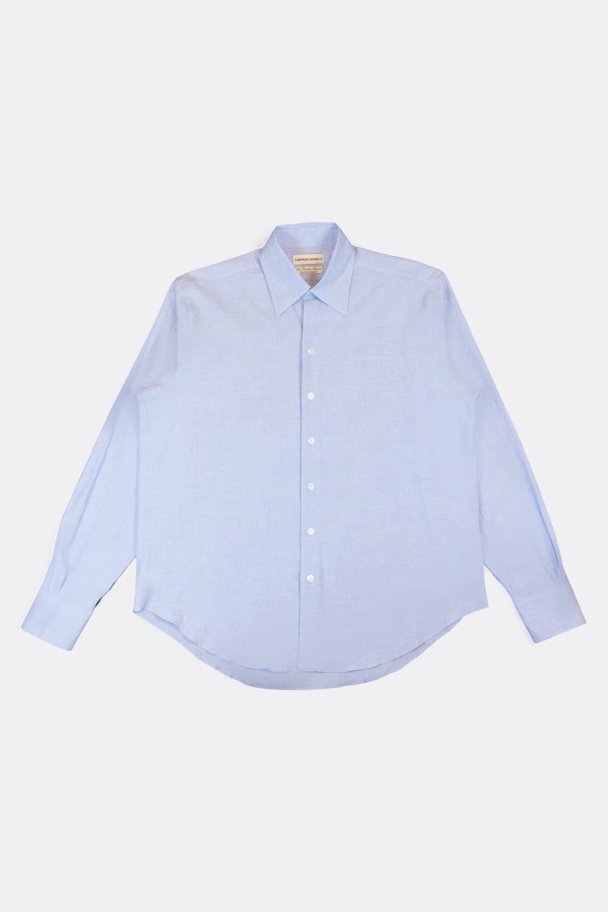 Camisas Manolo - Normal Shirt (Blue Seersucker)