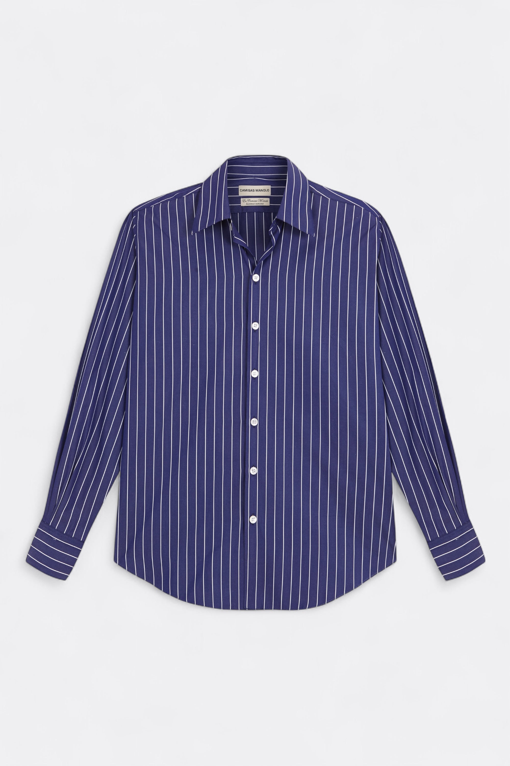 Camisas Manolo - Normal Shirt (Dark Blue / White Stripes) – Edgar Bdx