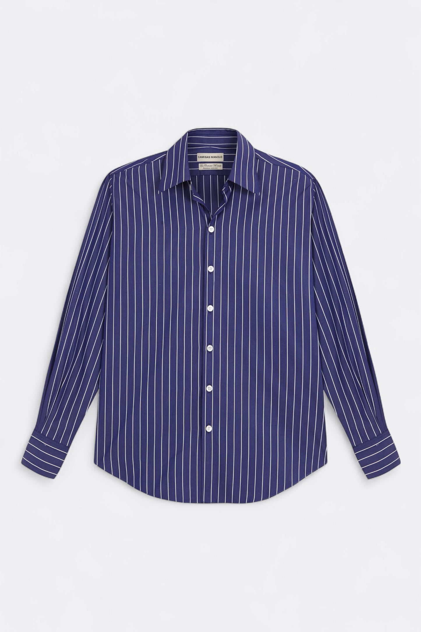 Camisas Manolo - Normal Shirt (Dark Blue / White Stripes)