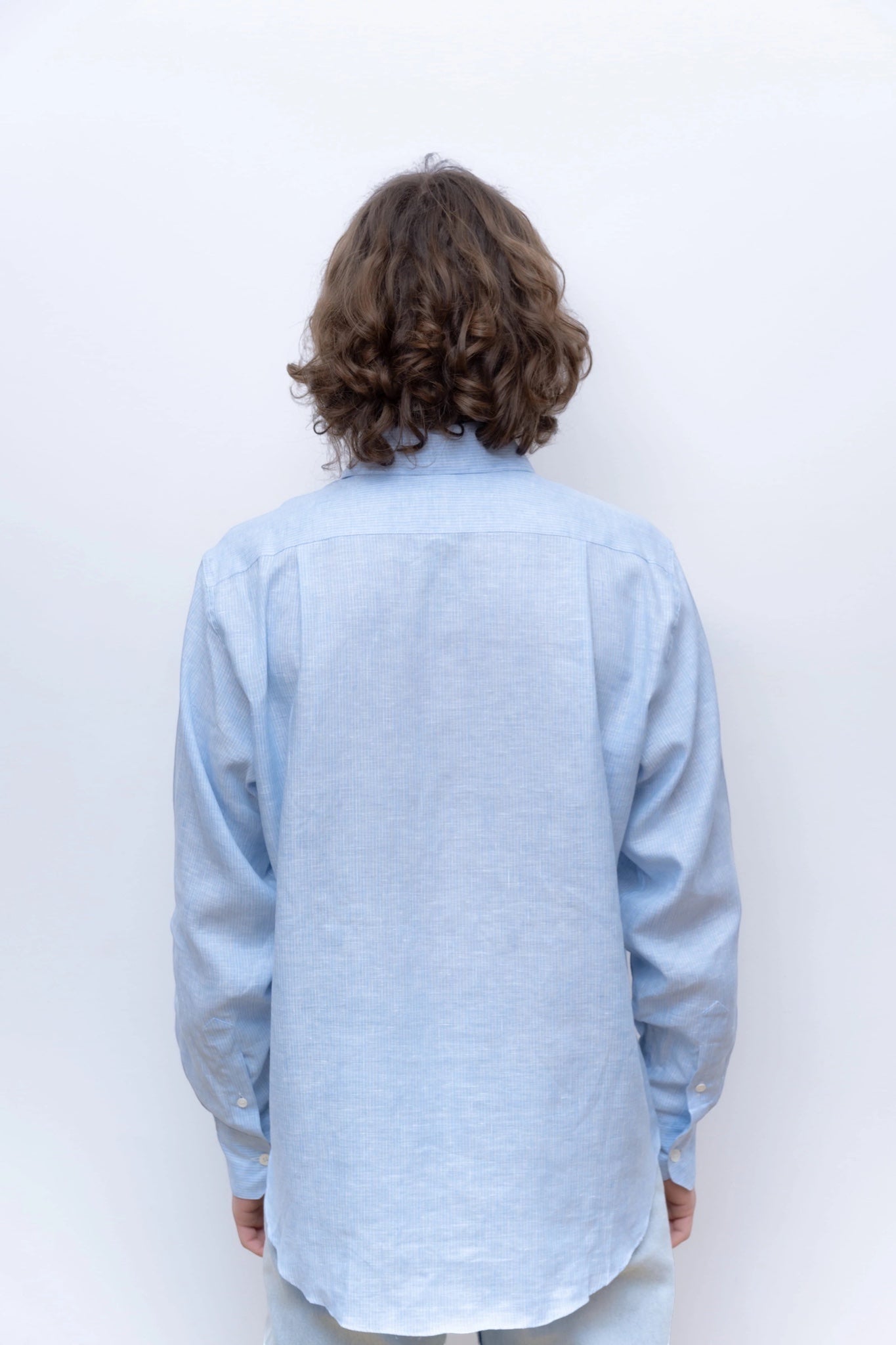 Camisas Manolo - Normal Shirt (Light Blue / White Stripes)