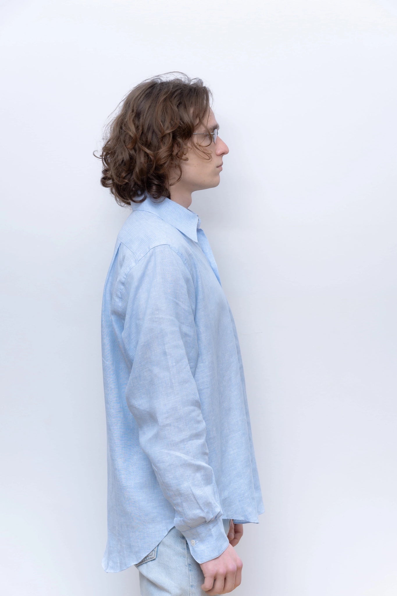 Camisas Manolo - Normal Shirt (Light Blue / White Stripes)