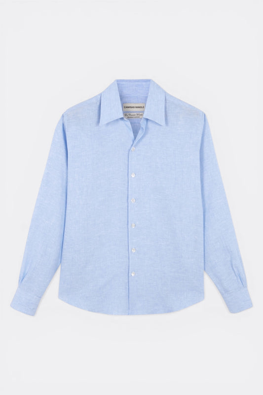 Camisas Manolo - Normal Shirt (Light Blue / White Stripes)