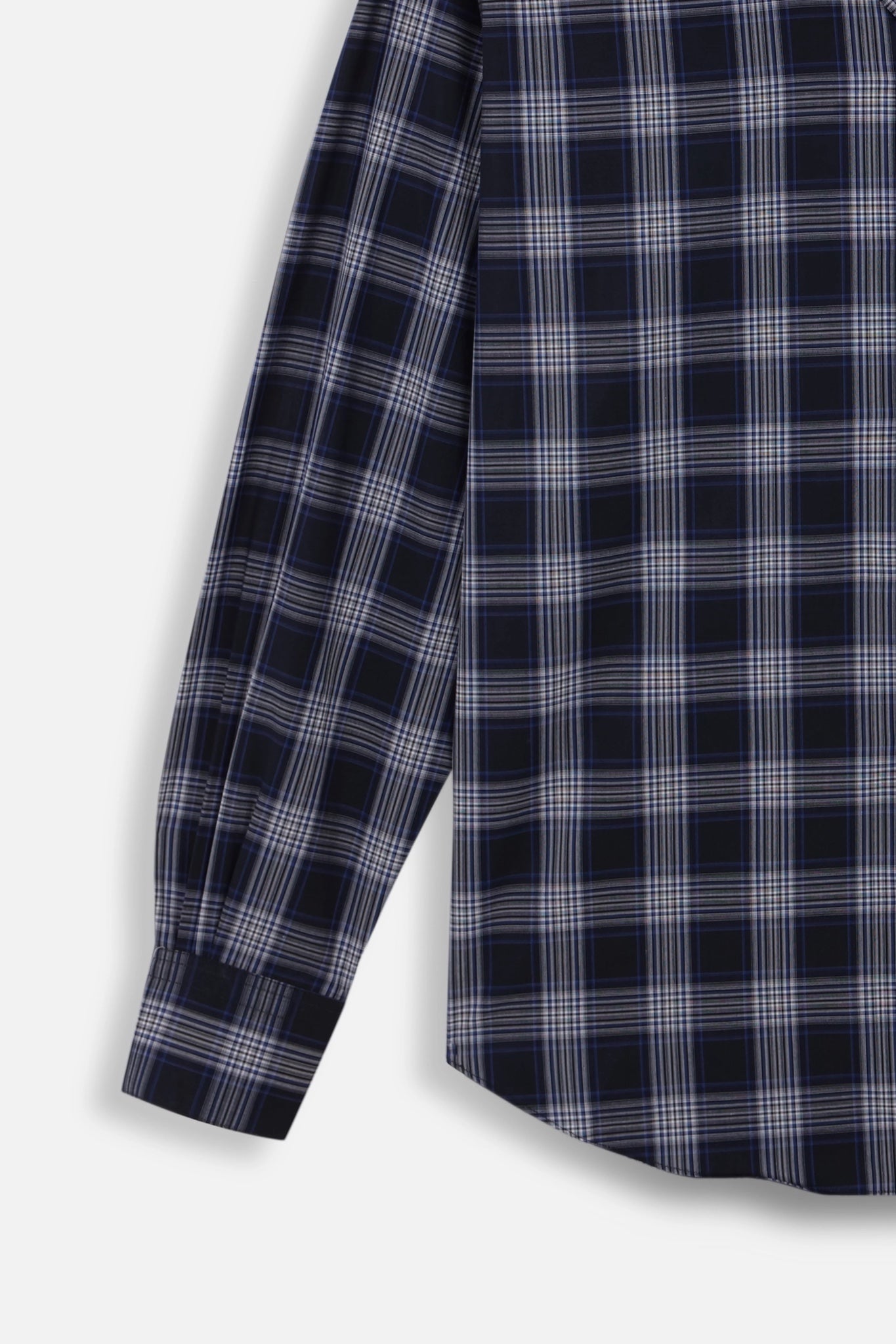 Camisas Manolo - Normal Shirt (Navy Blue / White Checks)