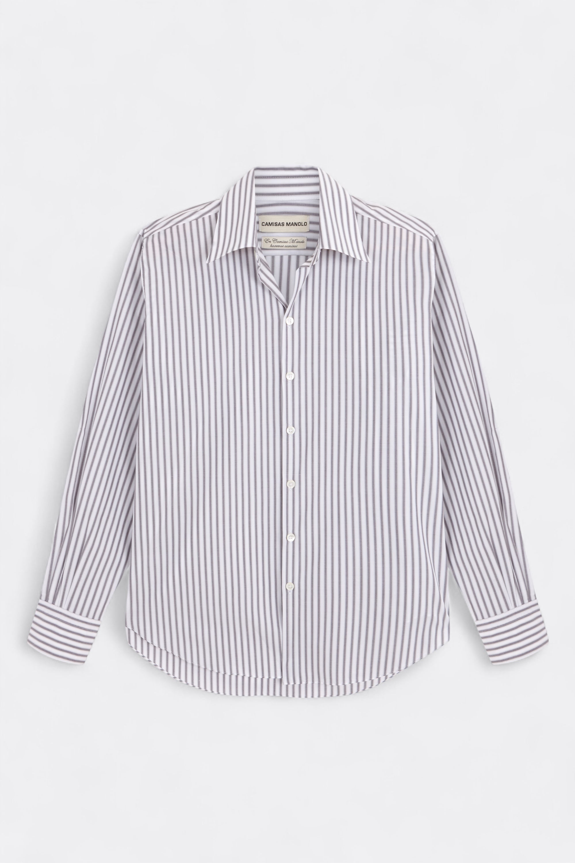 Camisas Manolo - Normal Shirt (White / Black Stripes) – Edgar Bdx