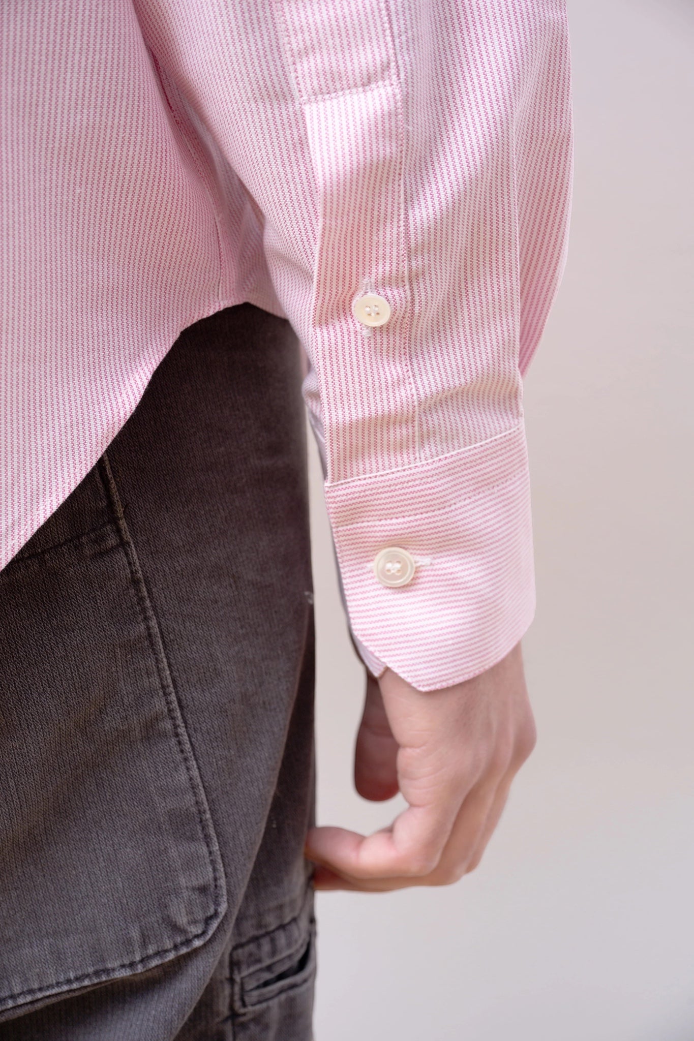 Camisas Manolo - Normal Shirt (White / Red Stripes)