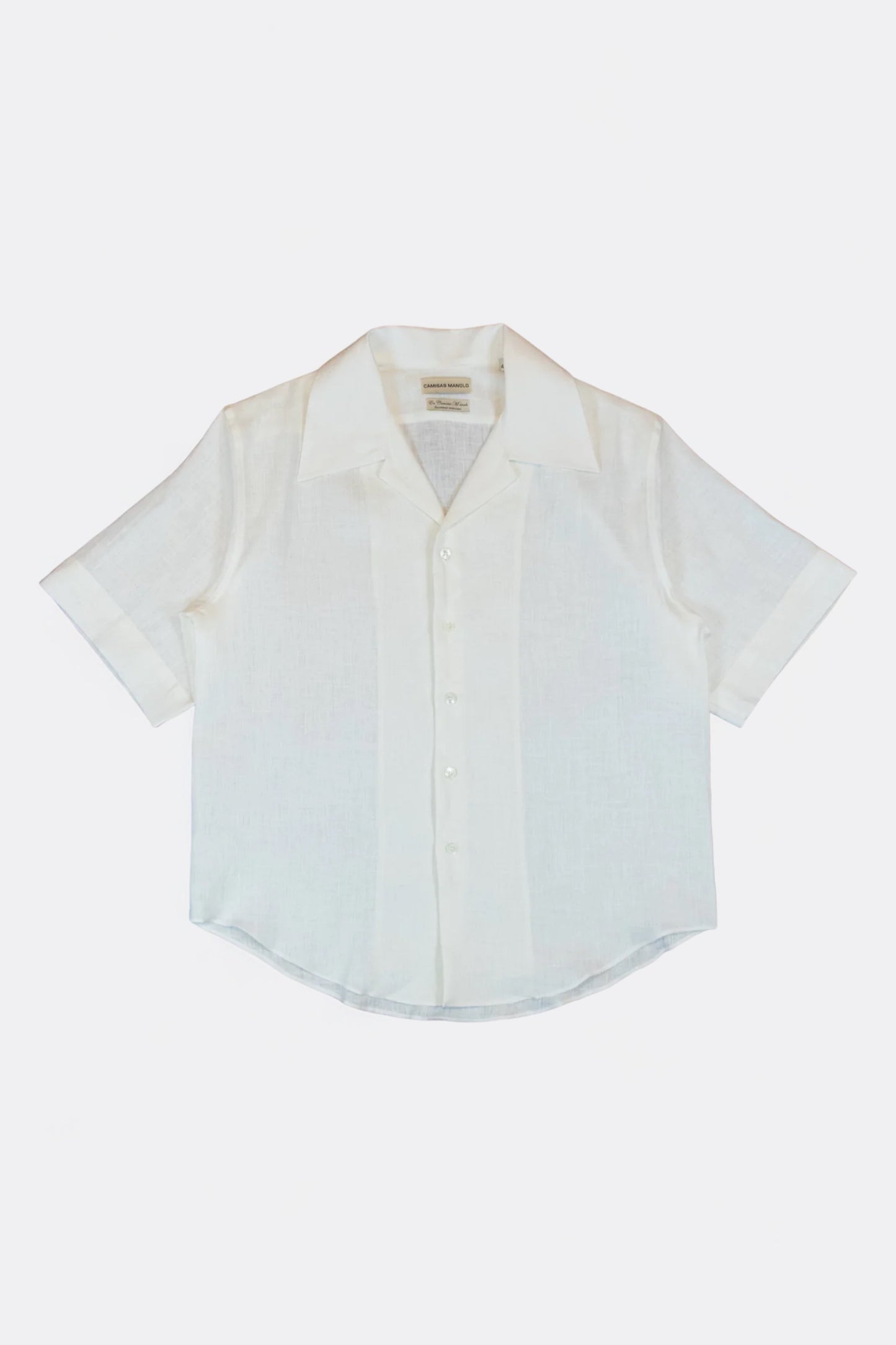 Camisas Manolo - School Shirt (Off White Linen)