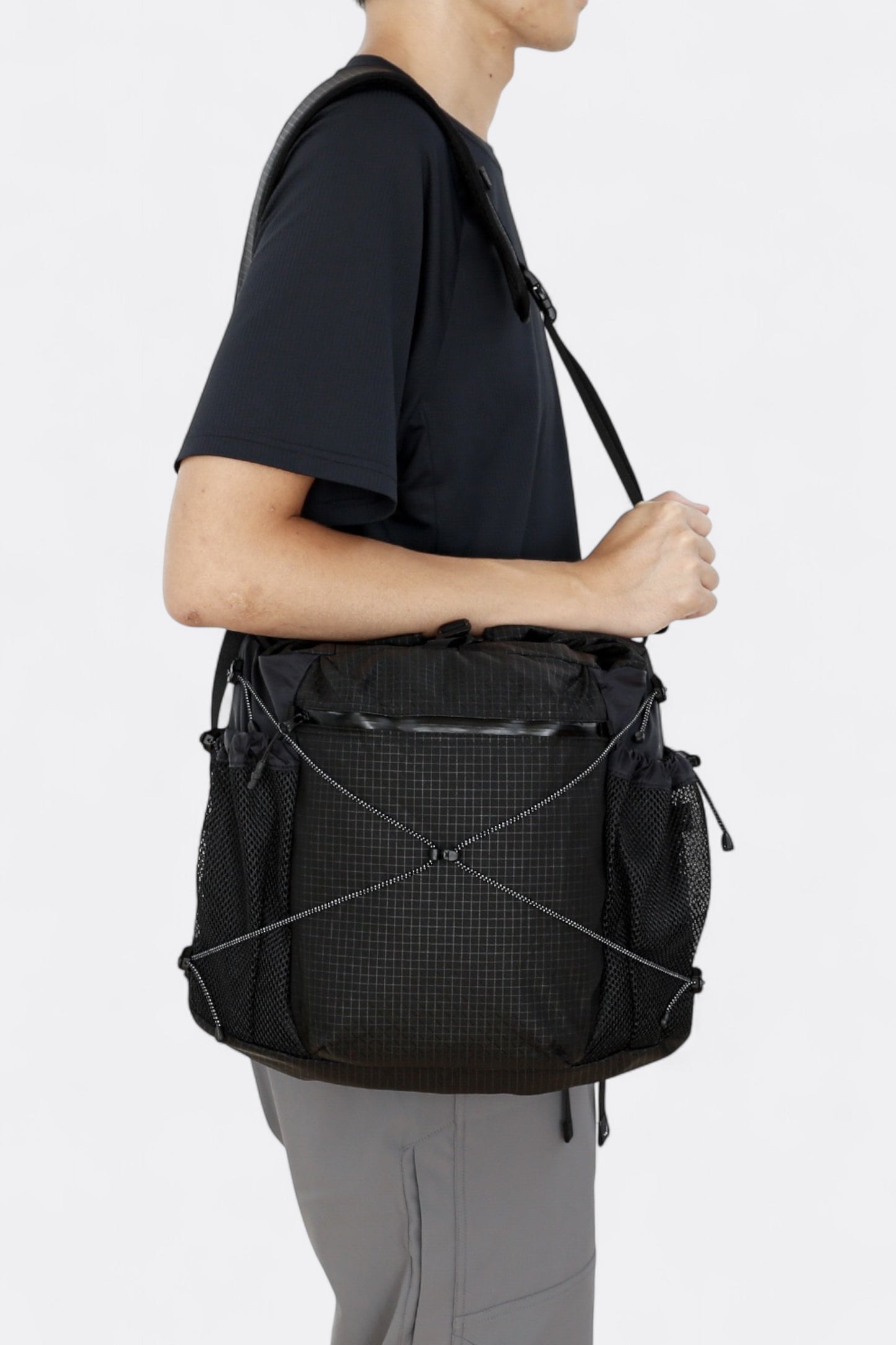 CAYL - Rolltop Cross Bag (B-Grid Black)
