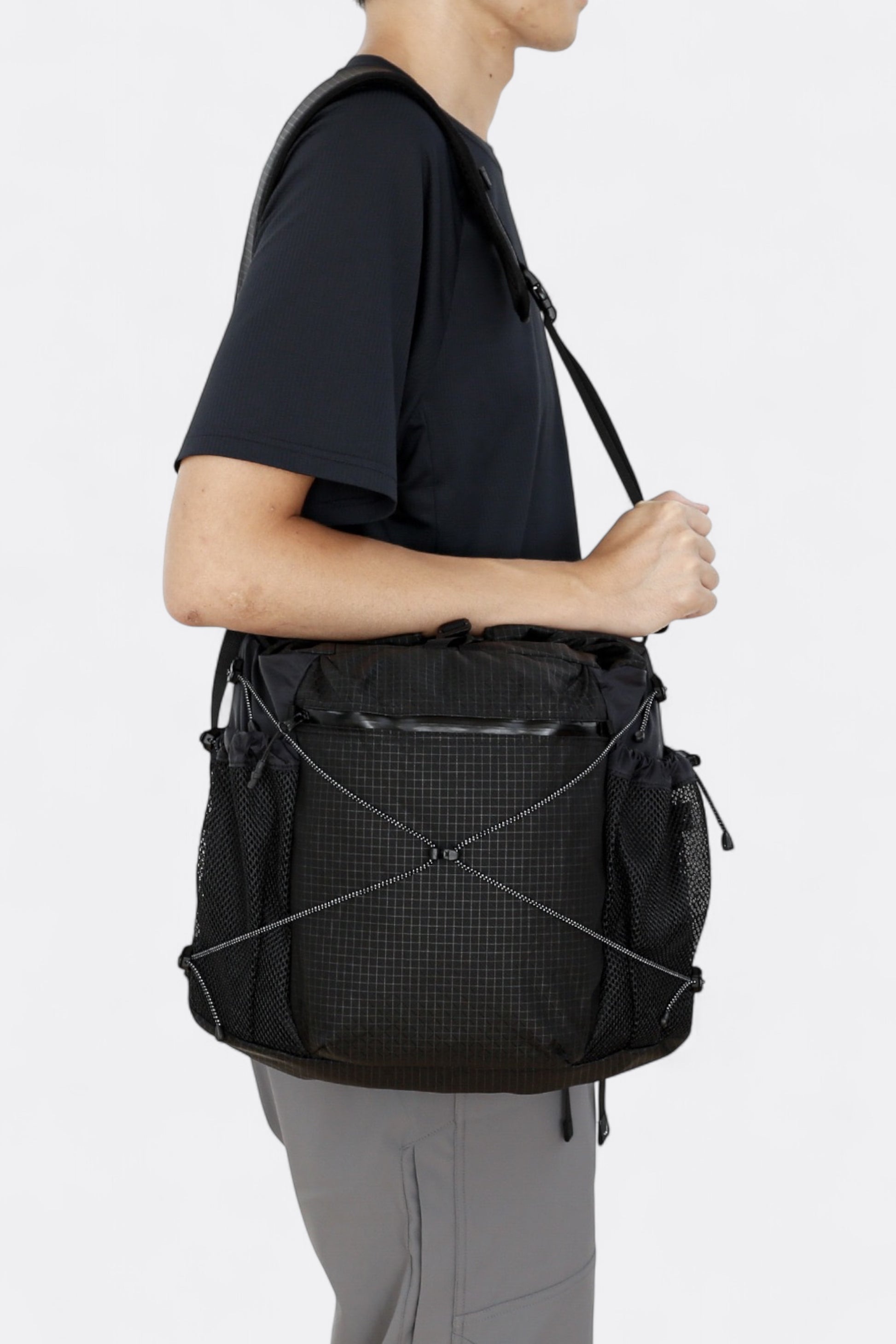 CAYL - Rolltop Cross Bag (B-Grid Black)