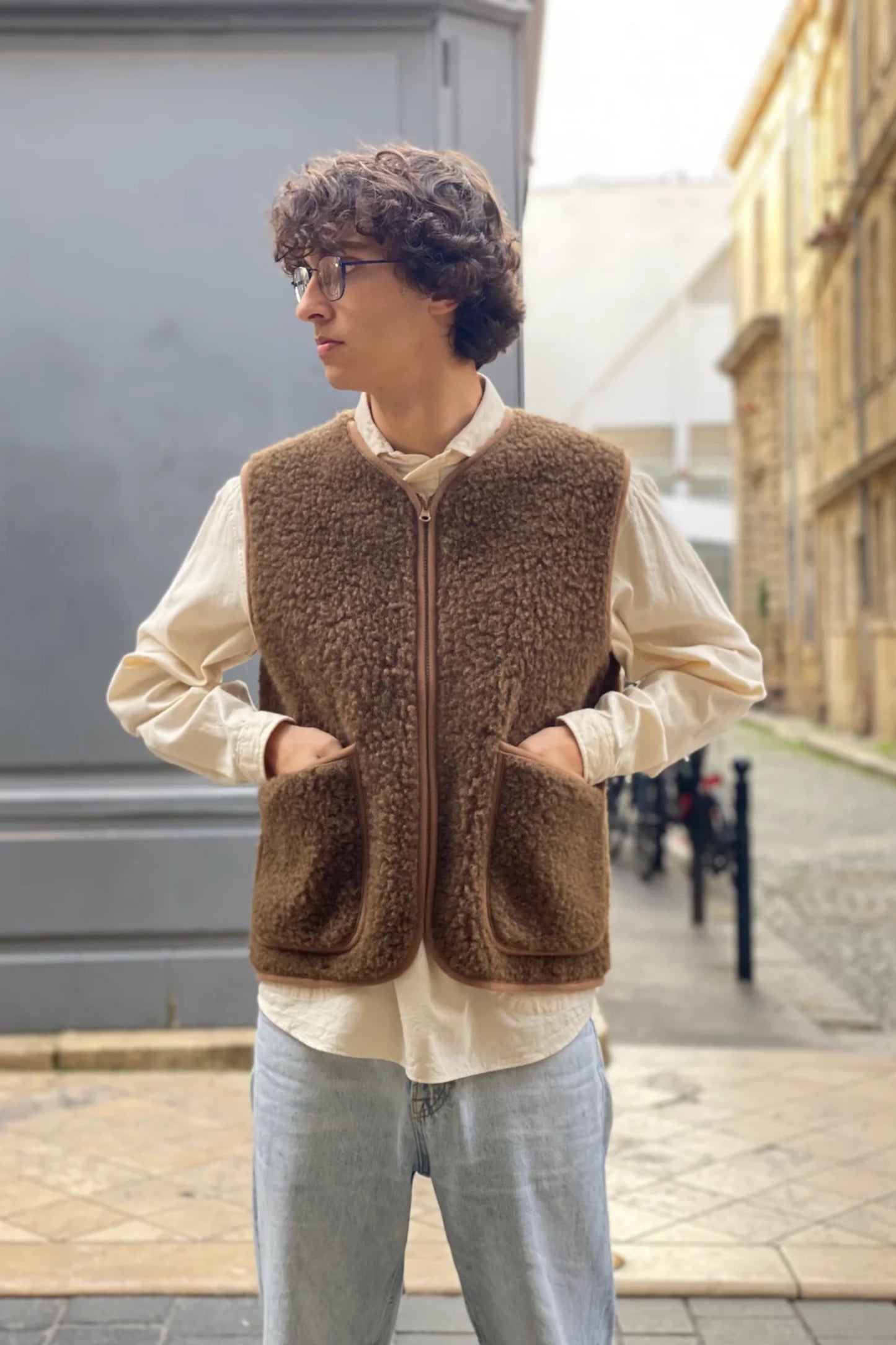 Gilet en Laine Coldbreaker - Pepitco Vest (Bark)