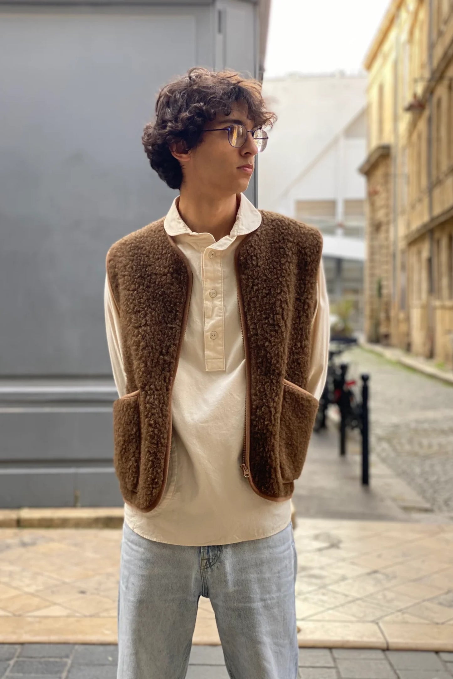 Gilet en Laine Coldbreaker - Pepitco Vest (Bark)