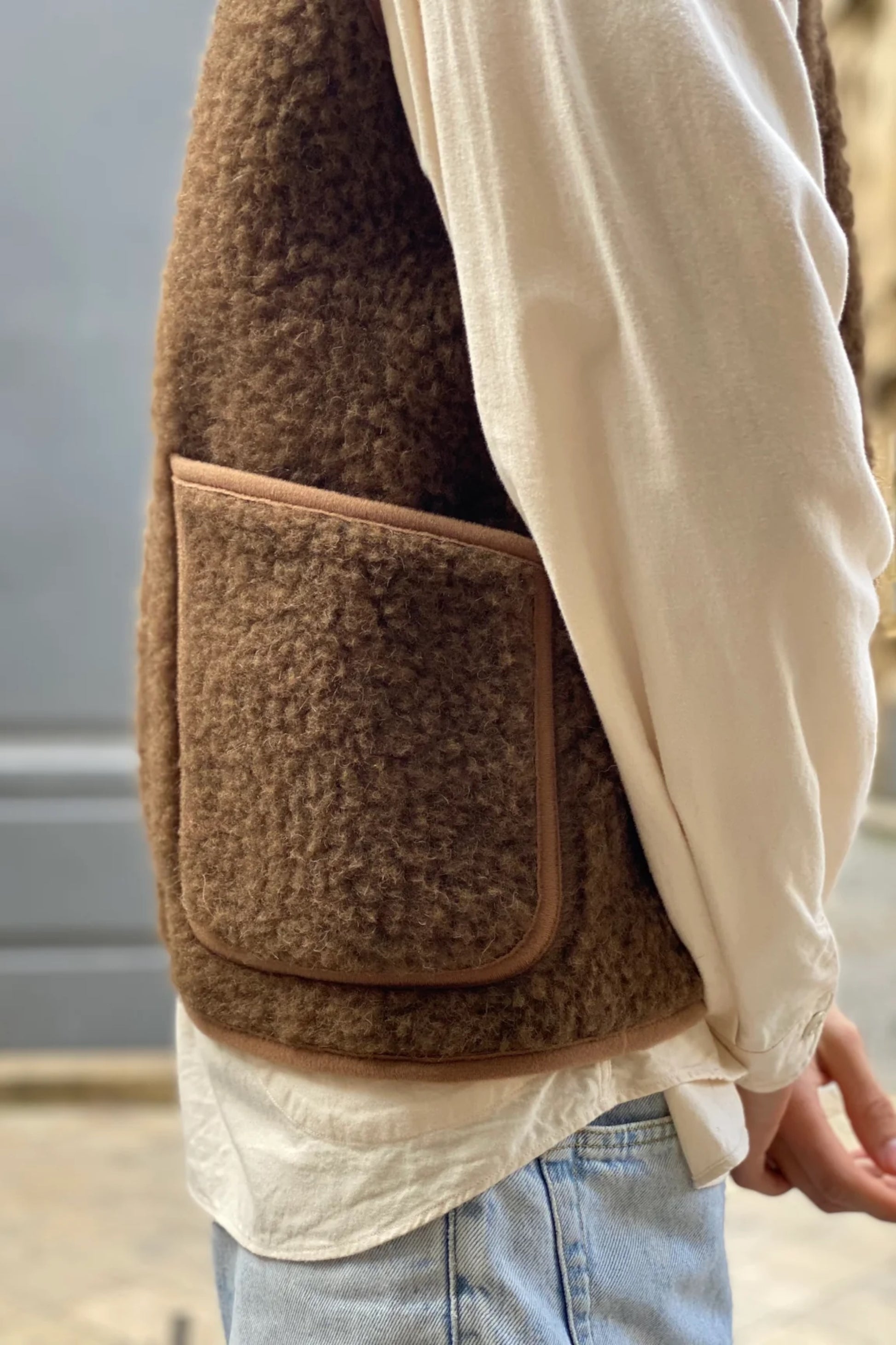 Gilet en Laine Coldbreaker - Pepitco Vest (Bark)