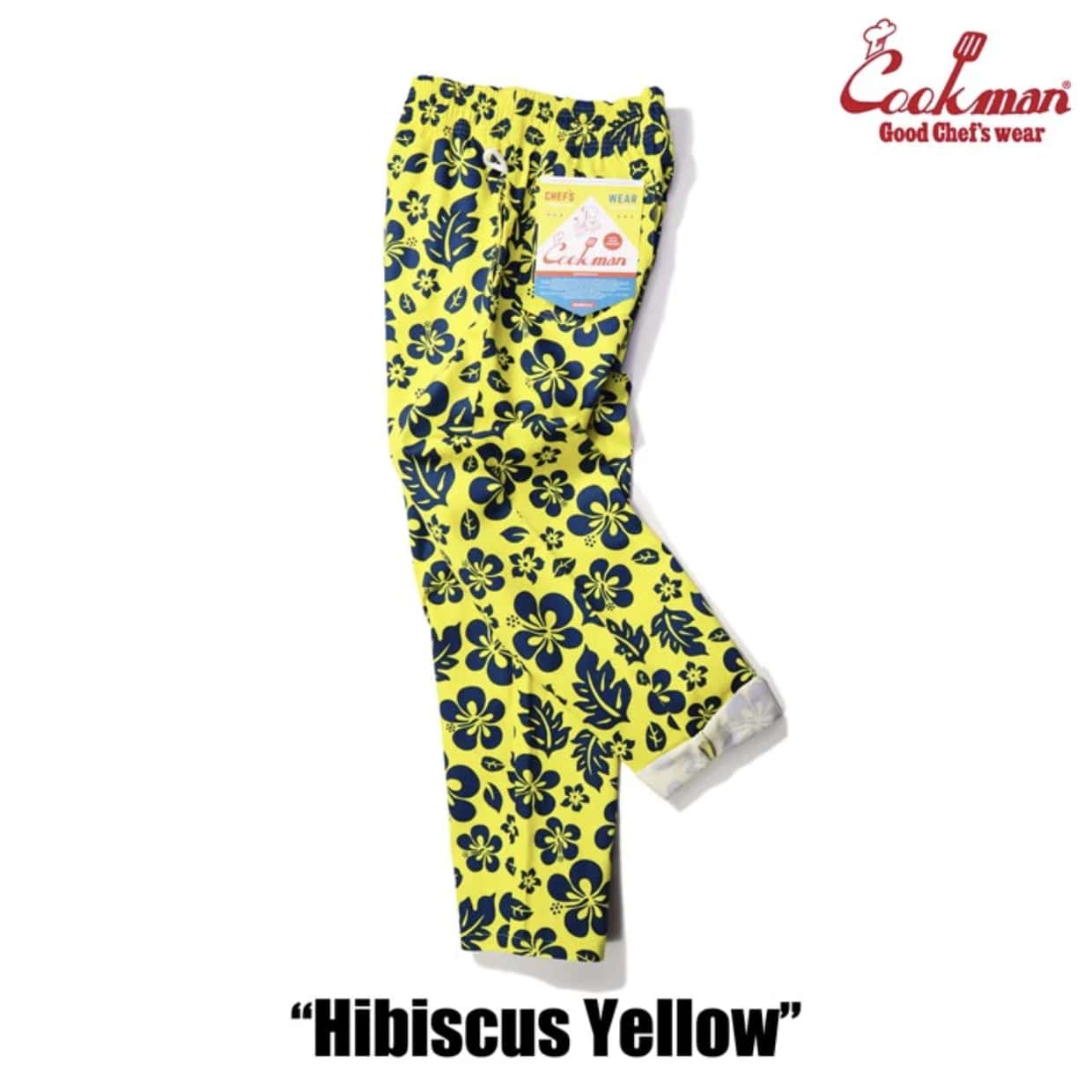 Cookman - Chef Pants Hibiscus (Yellow)