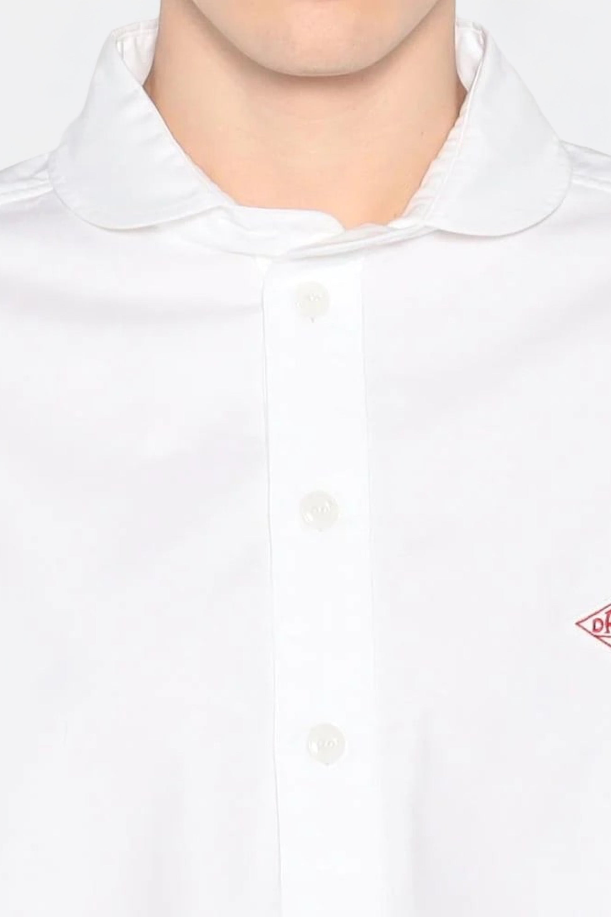 Danton - Oxford Round Collar Pullover Shirt Plain (Blue)