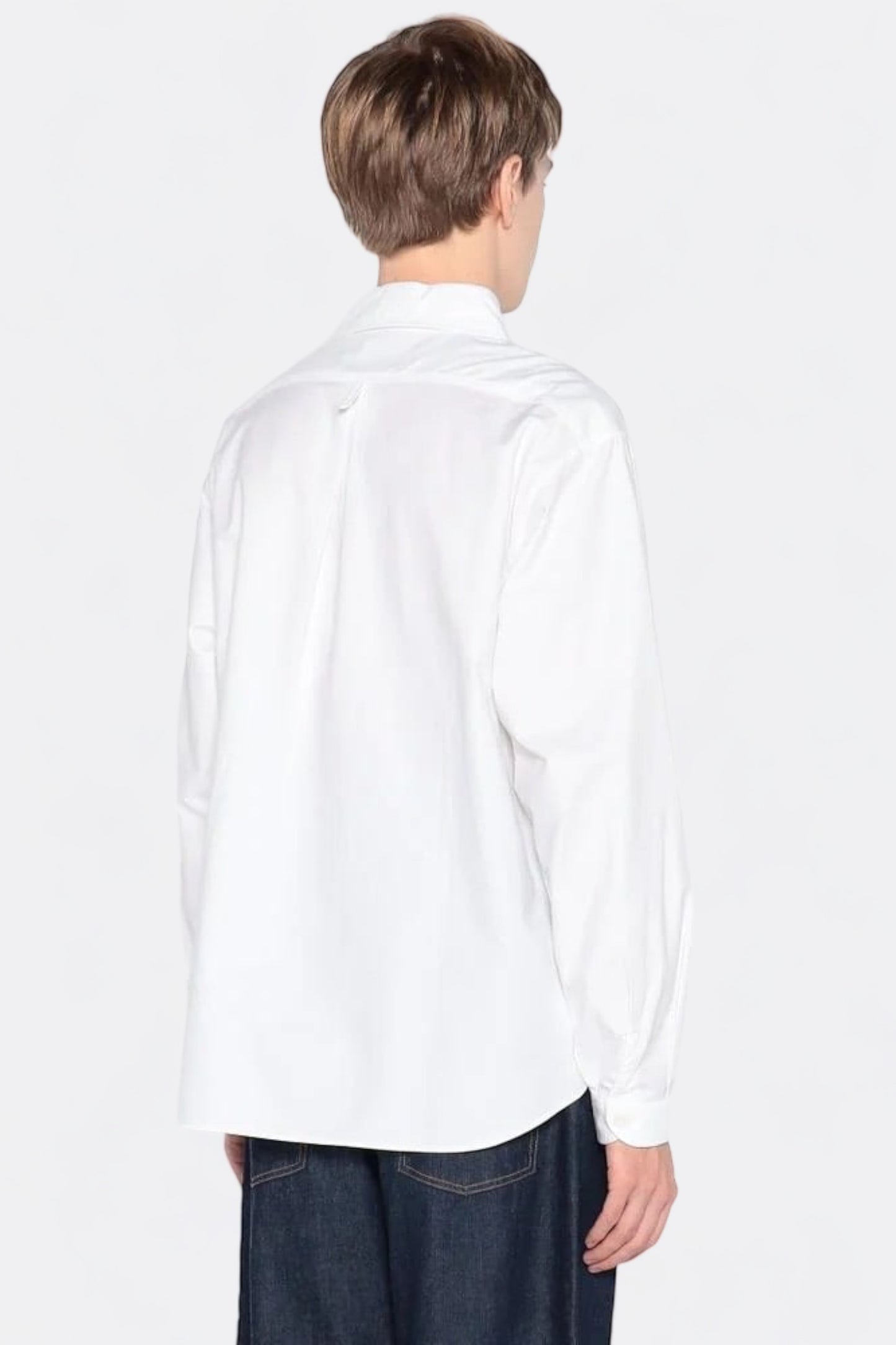 Danton - Plain Oxford Round Collar Pullover Shirt (Oyster)