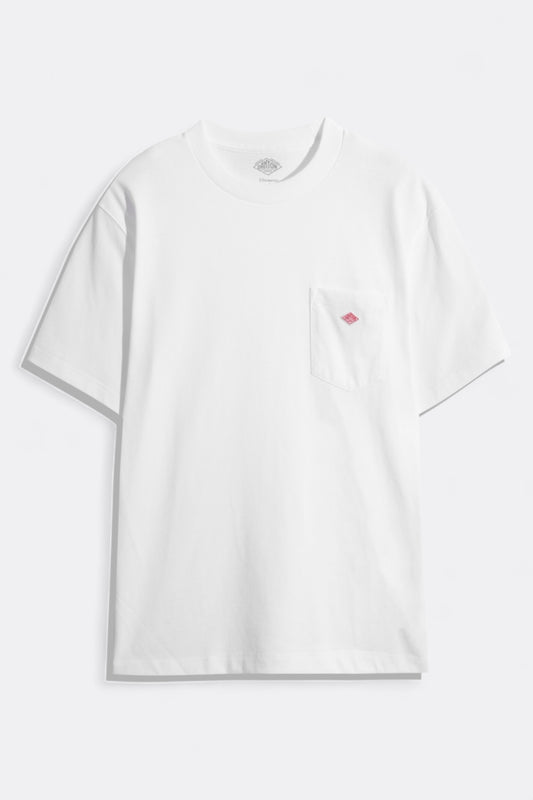 Danton - Short Sleeve Pocket T-Shirt Plain (White)