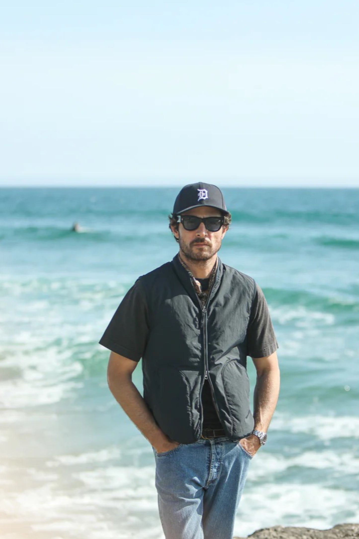 Gilet Drapeau Noir Navy - Gilet Matelassé Primaloft Thermorégulant