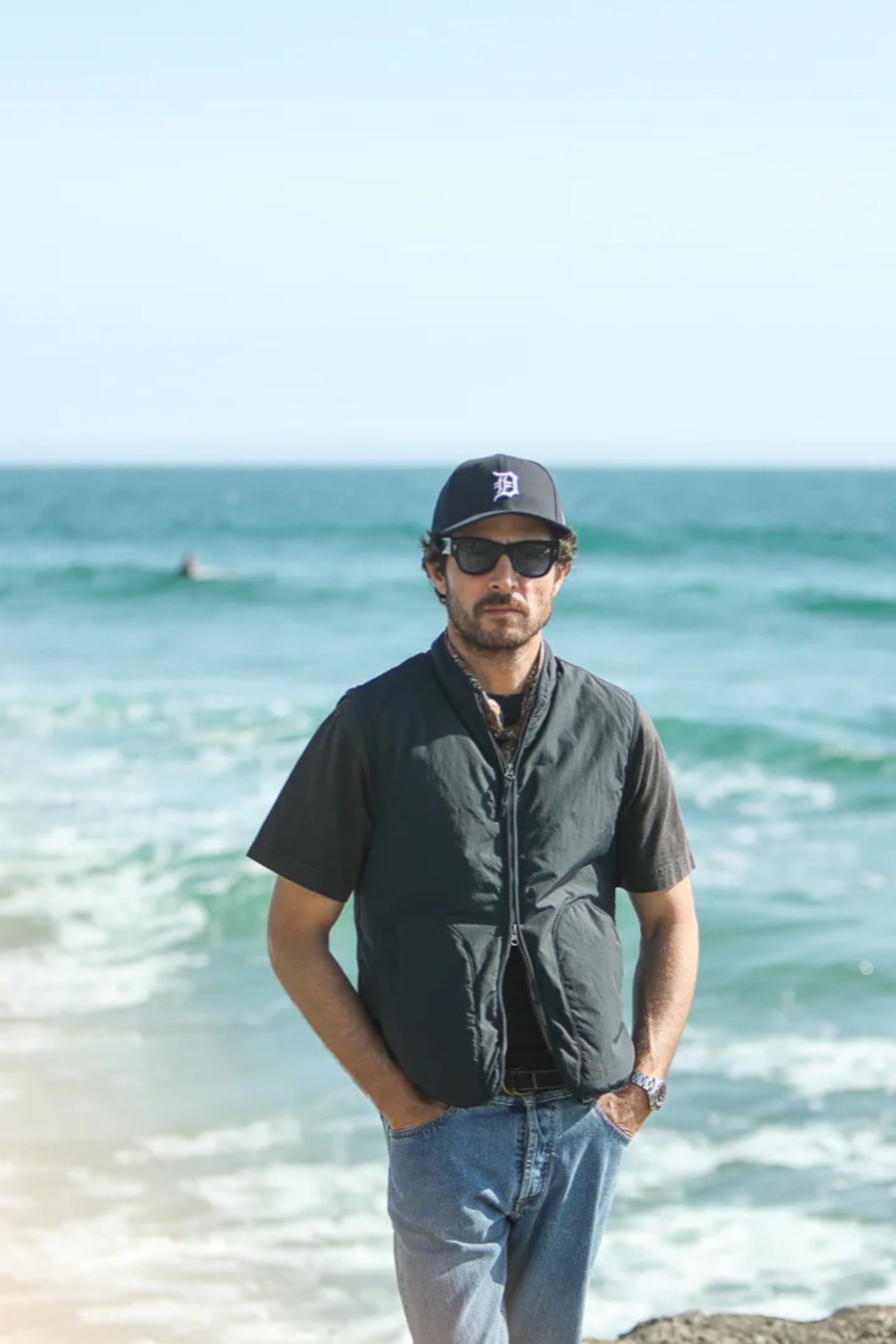 Gilet Drapeau Noir Navy - Gilet Matelassé Primaloft Thermorégulant