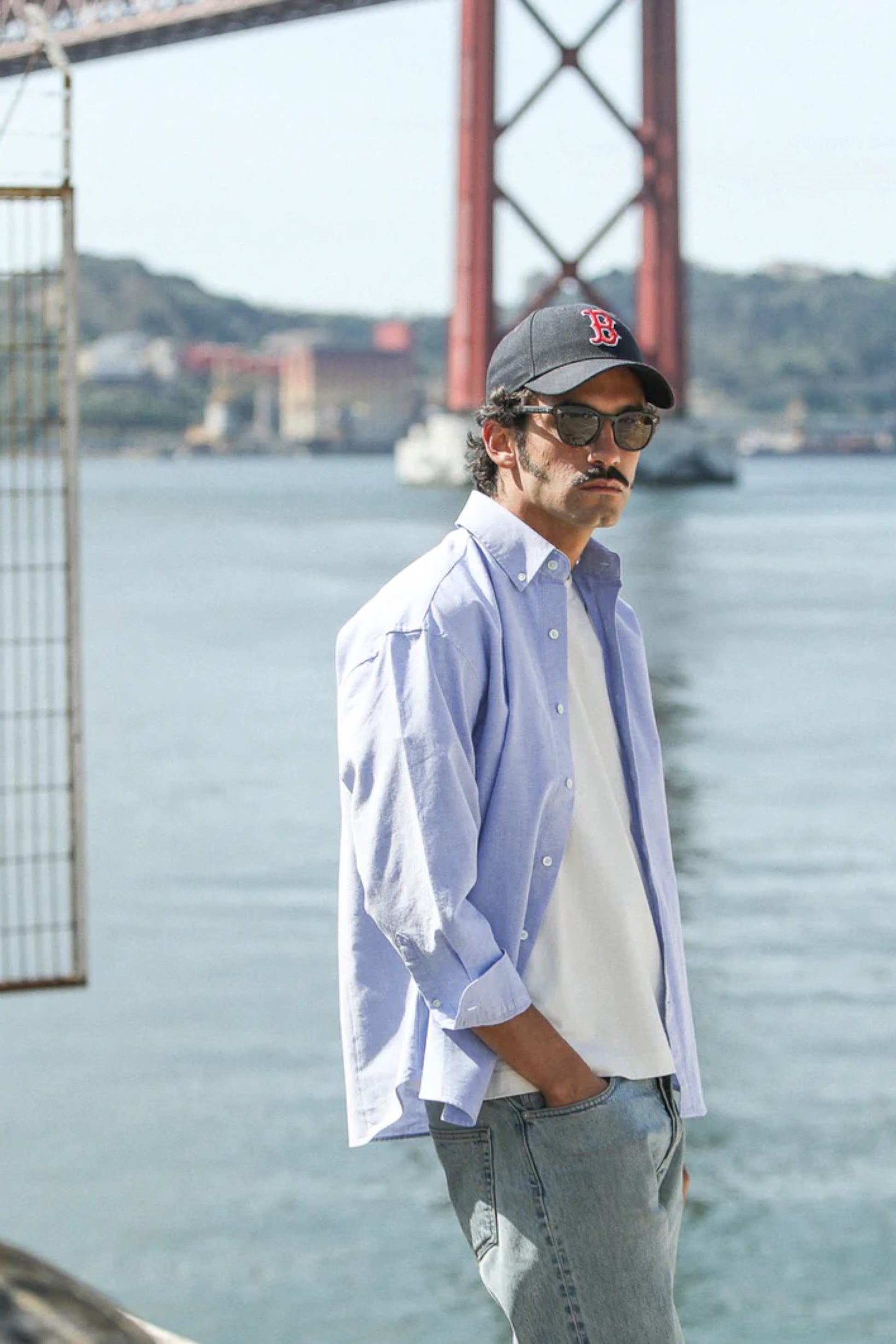 Drapeau Noir Oxford Modern Shirt Blue | Chemise Coton Oxford Made in Portugal | Edgar Bdx
