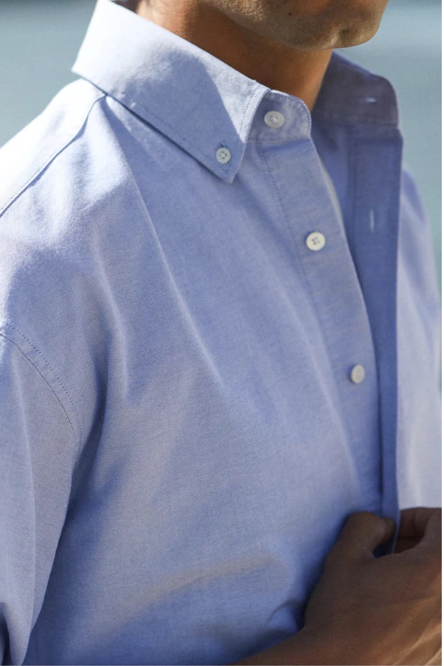 Drapeau Noir Oxford Modern Shirt Blue | Chemise Coton Oxford Made in Portugal | Edgar Bdx