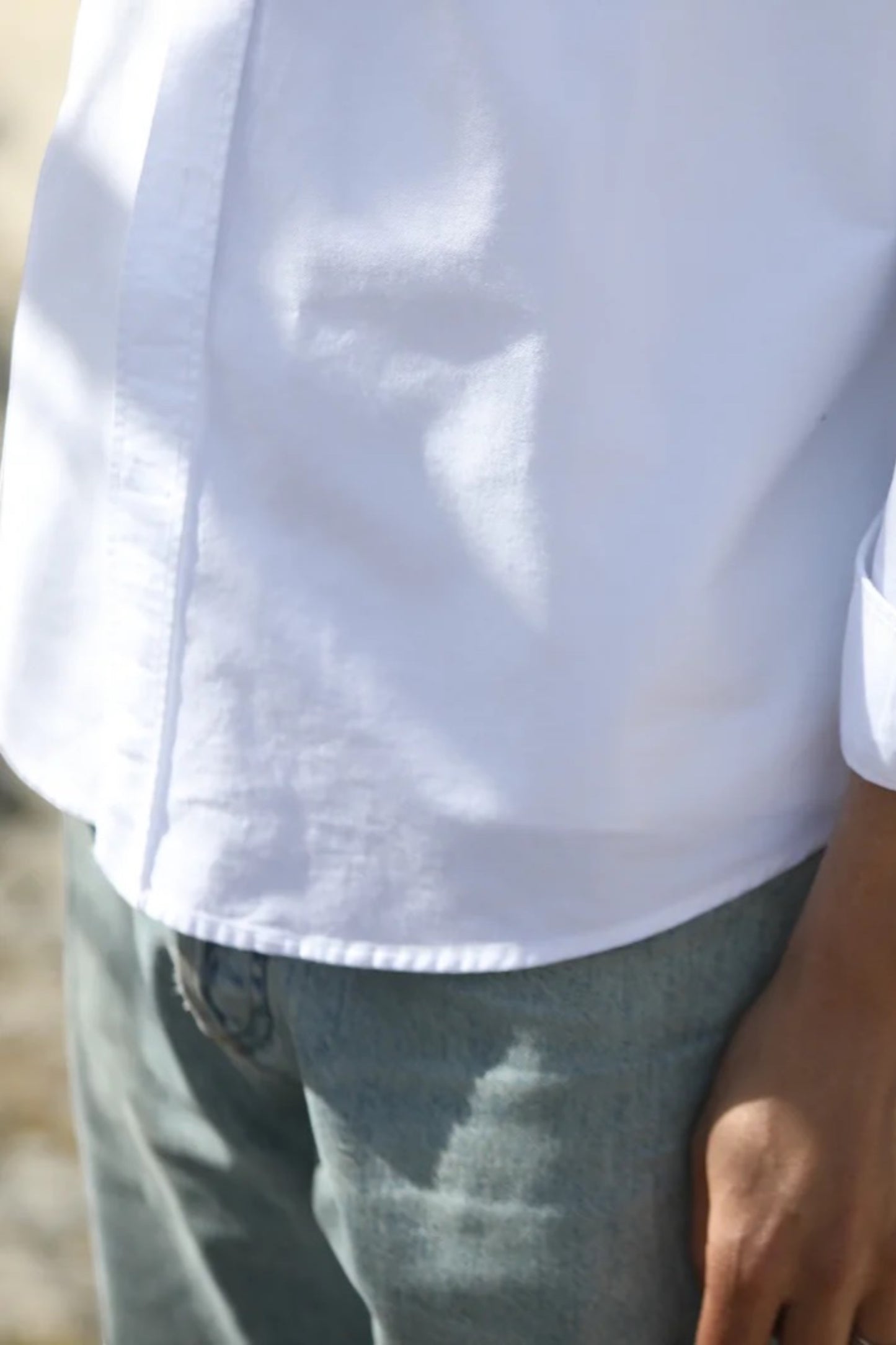 Chemise Drapeau Noir Blanche - Oxford Modern Shirt Coton