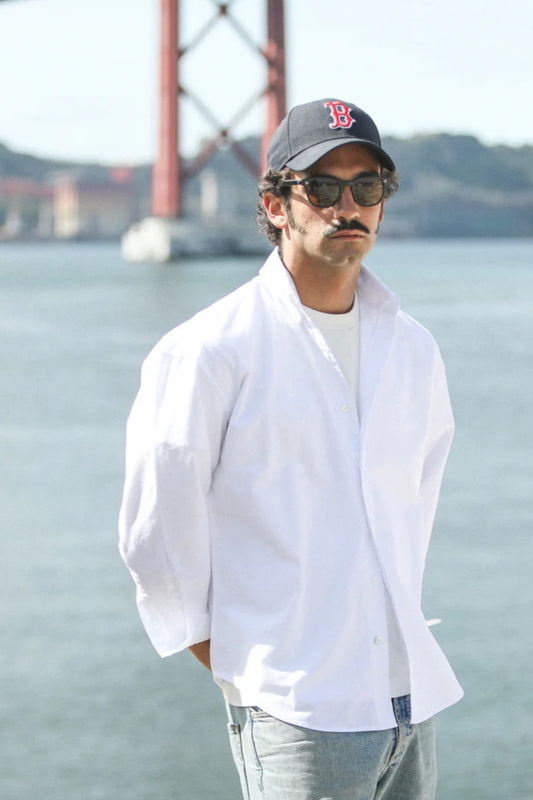 Chemise Drapeau Noir Blanche - Oxford Modern Shirt Coton