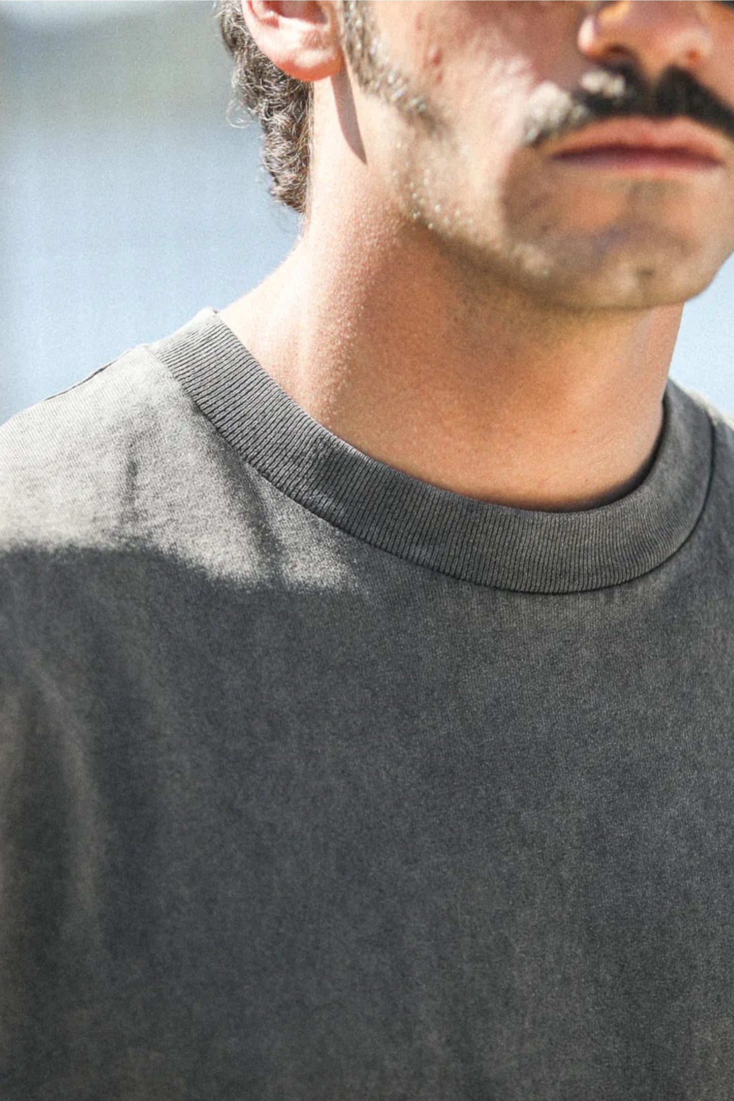 T-shirt Drapeau Noir Acid Wash Black - Tee-Shirt Comfort Coton 240gsm