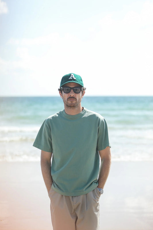 T-shirt Drapeau Noir Light Green - Tee-Shirt Confort Coton 240gsm