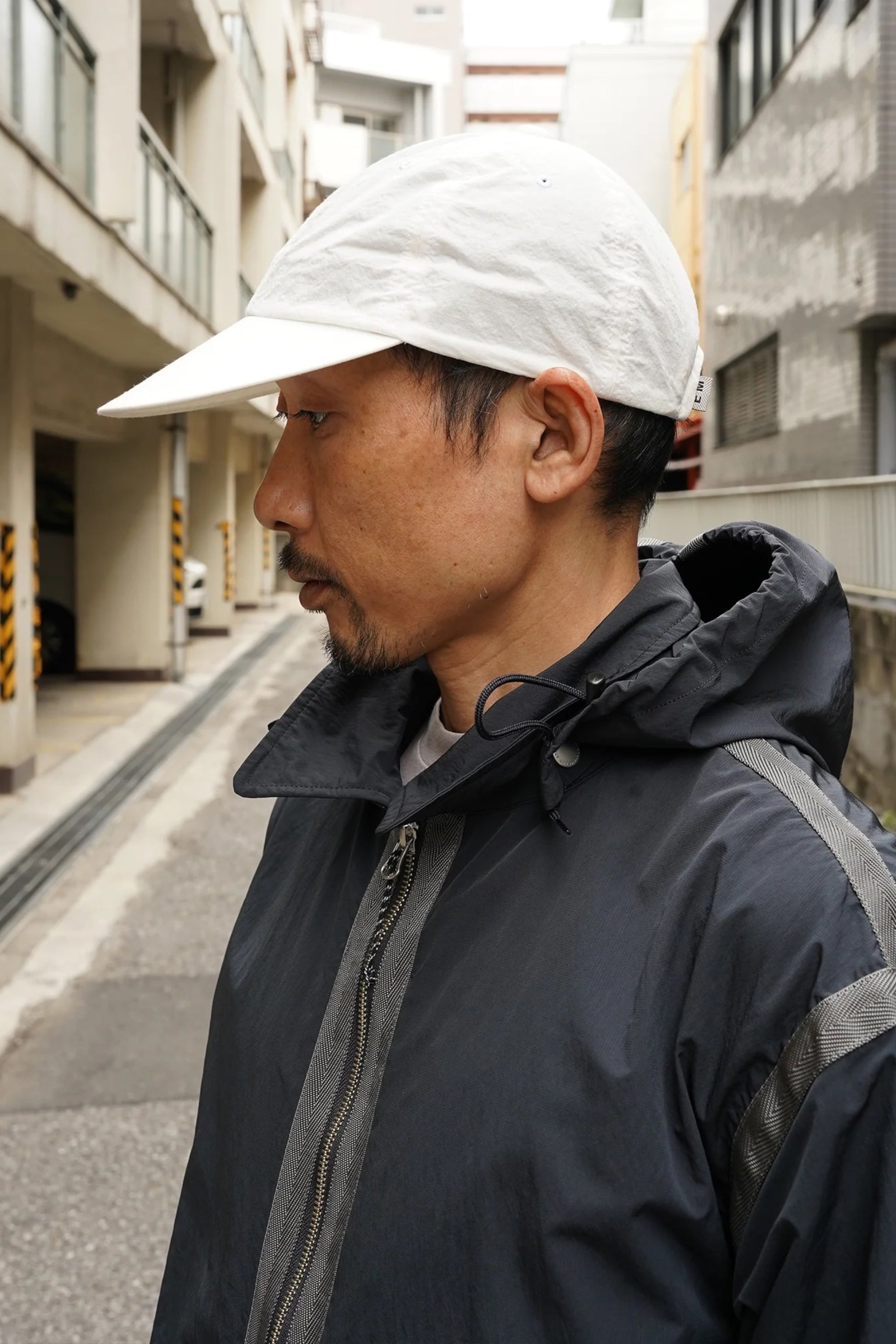 Ends And Means 6 Panels Cap Grey Purple | Casquette Coton Nylon Made in Japan | Edgar Bdx