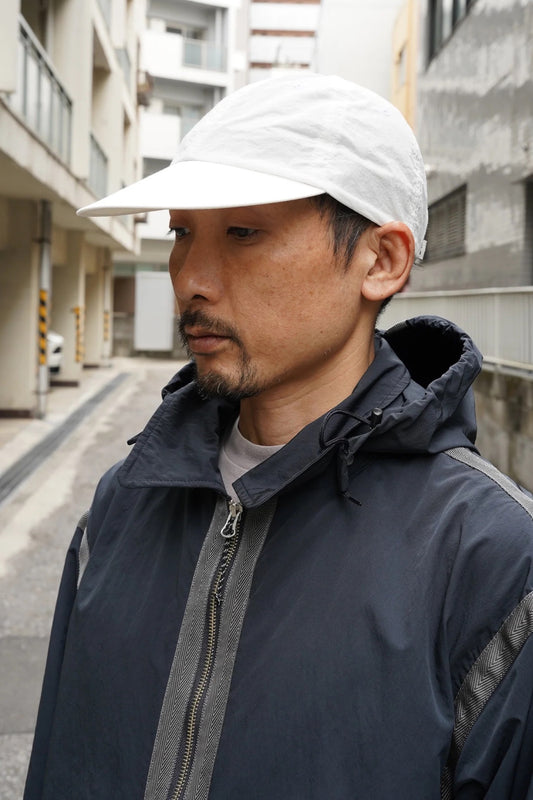 Ends And Means 6 Panels Cap White | Casquette Coton Nylon Made in Japan | Edgar Bdx