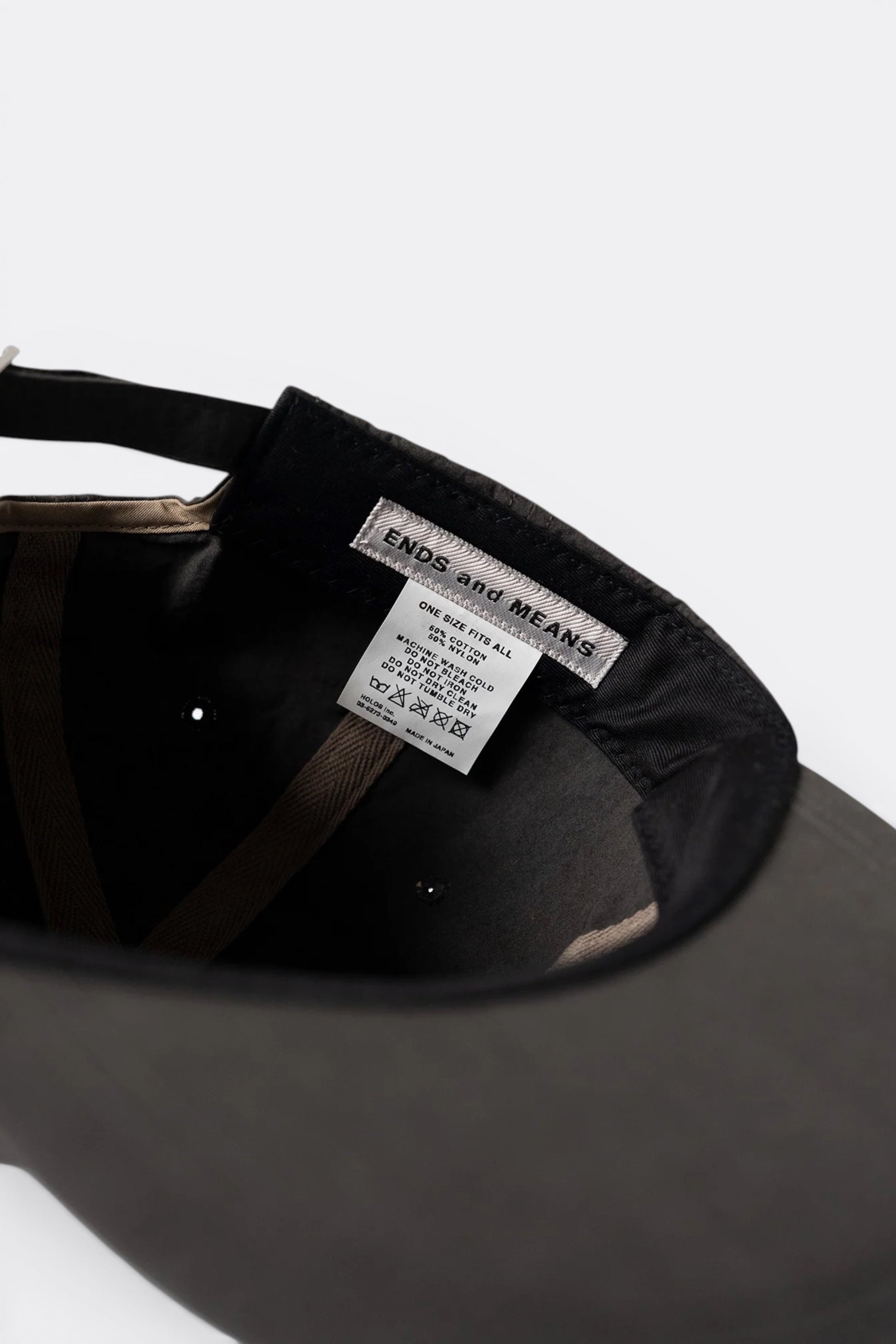Ends And Means 6 Panels Cap White | Casquette Coton Nylon Made in Japan | Edgar Bdx