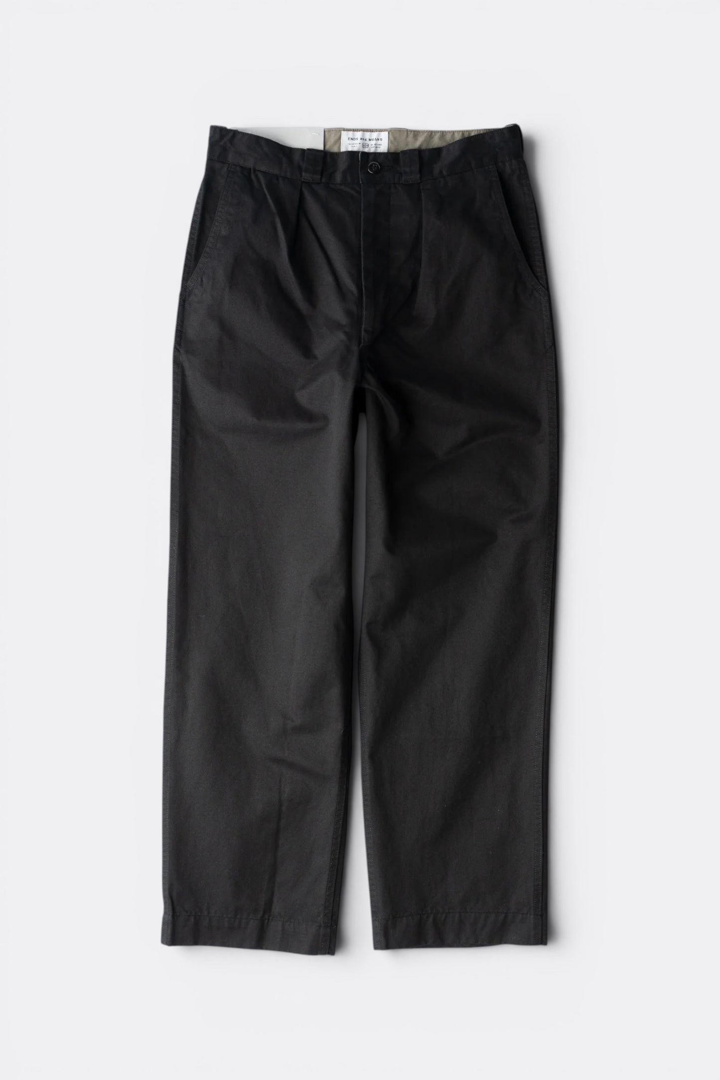 Ends And Means Army Chino Black | Pantalon Twill Coton Polyester Made in Japan | Edgar Bdx