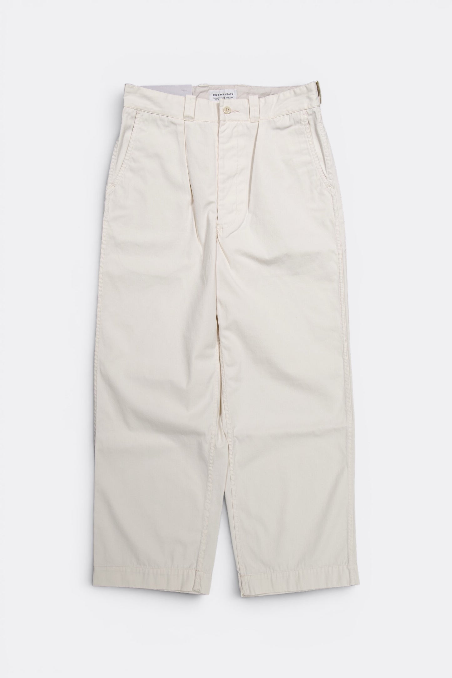 Ends And Means Army Chino Ivory | Pantalon Twill Coton Polyester Made in Japan | Edgar Bdx