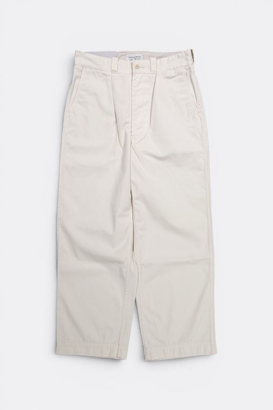 Ends And Means Army Chino Ivory | Pantalon Twill Coton Polyester Made in Japan | Edgar Bdx