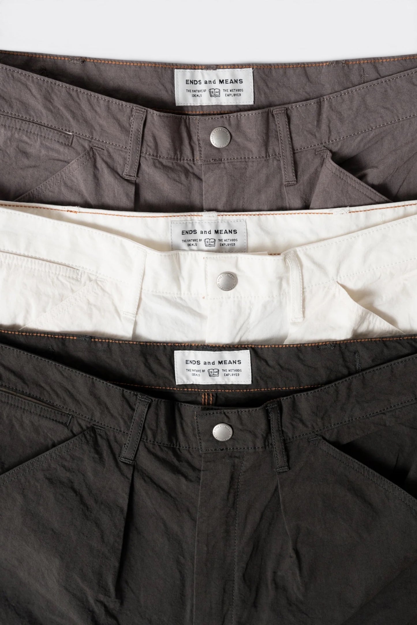 Ends And Means Double Knee Painter Pant Grey Purple | Pantalon Coton Nylon Made in Japan | Edgar Bdx