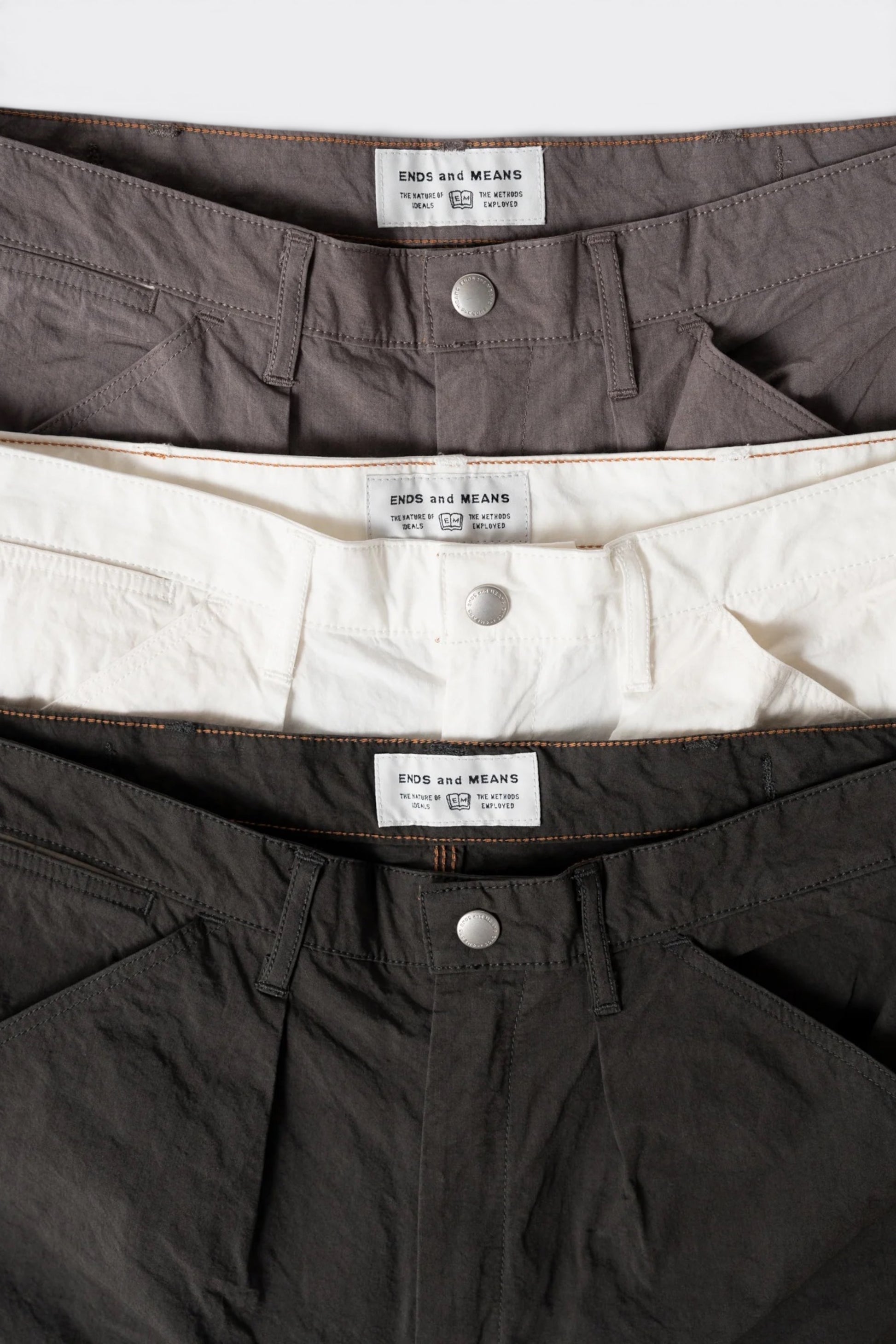Ends And Means Double Knee Painter Pant Grey Purple | Pantalon Coton Nylon Made in Japan | Edgar Bdx