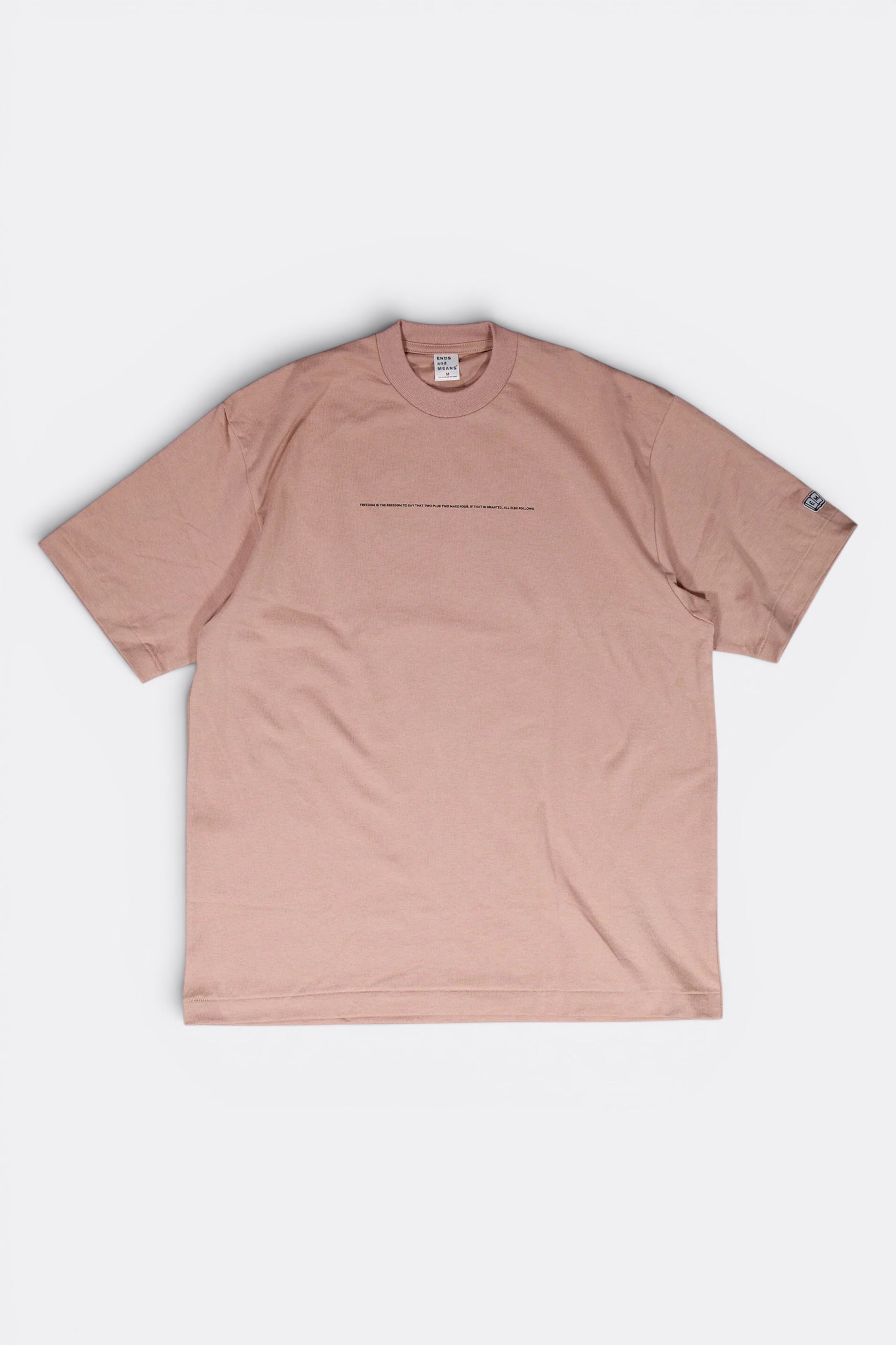 Ends And Means EMRL Tee Terracotta | T-Shirt Imprimé Réfléchissant Coton Japonais | Edgar Bdx