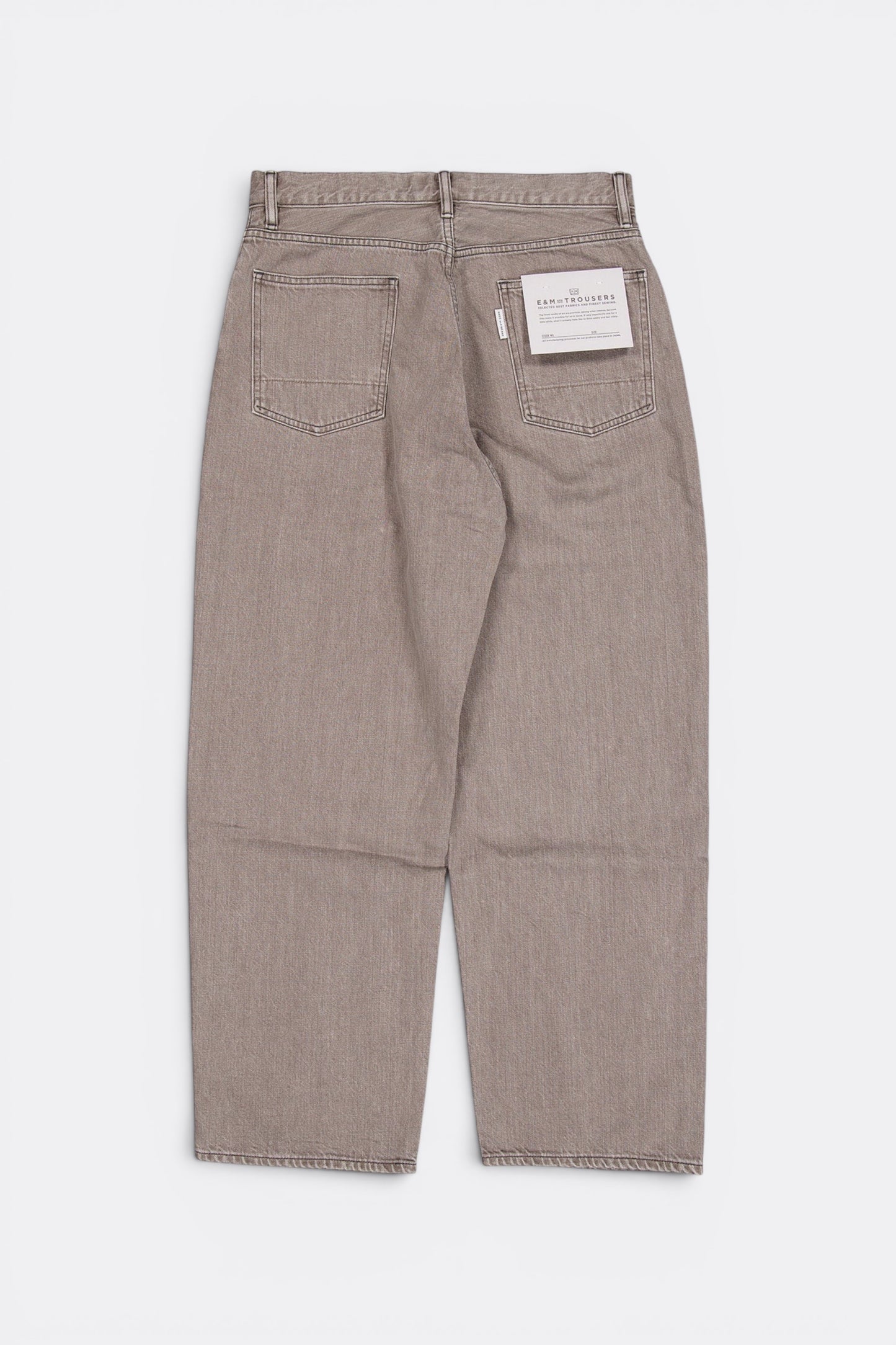 Ends And Means Relaxed Fit 5 Pockets Denim Washed Moca | Jean Coton 12oz Made in Japan | Edgar Bdx