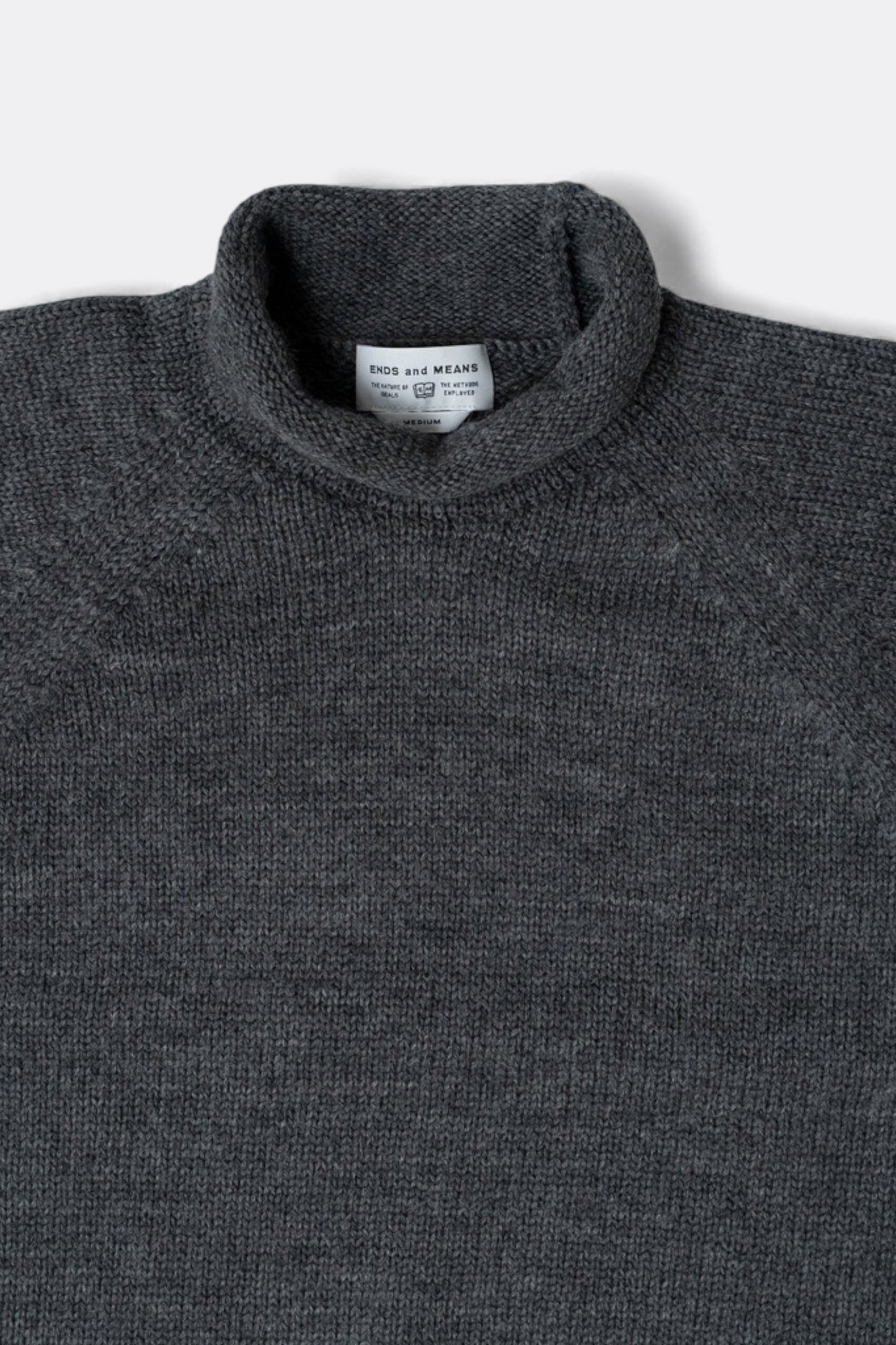 Ends And Means - Roll Neck Knit (Mix Charcoal Brown)