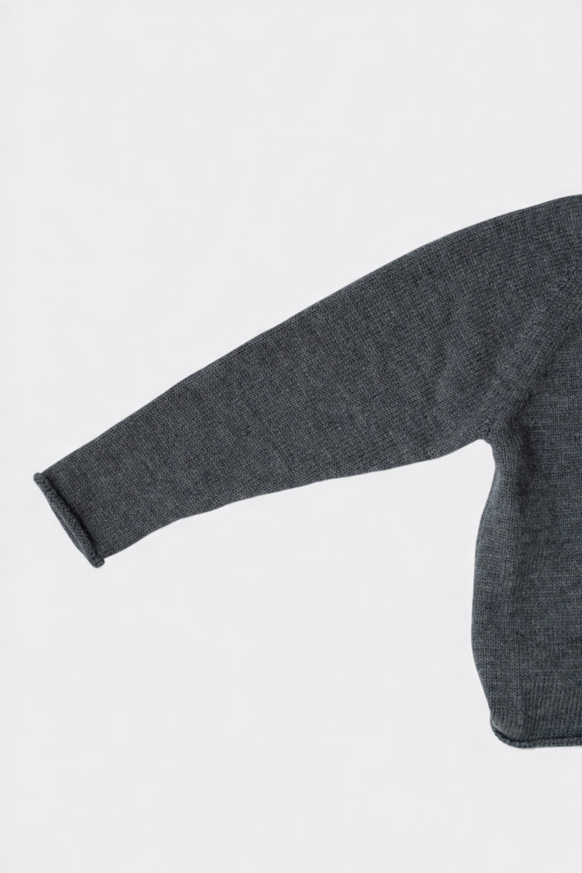 Ends And Means - Roll Neck Knit (Mix Charcoal Brown)