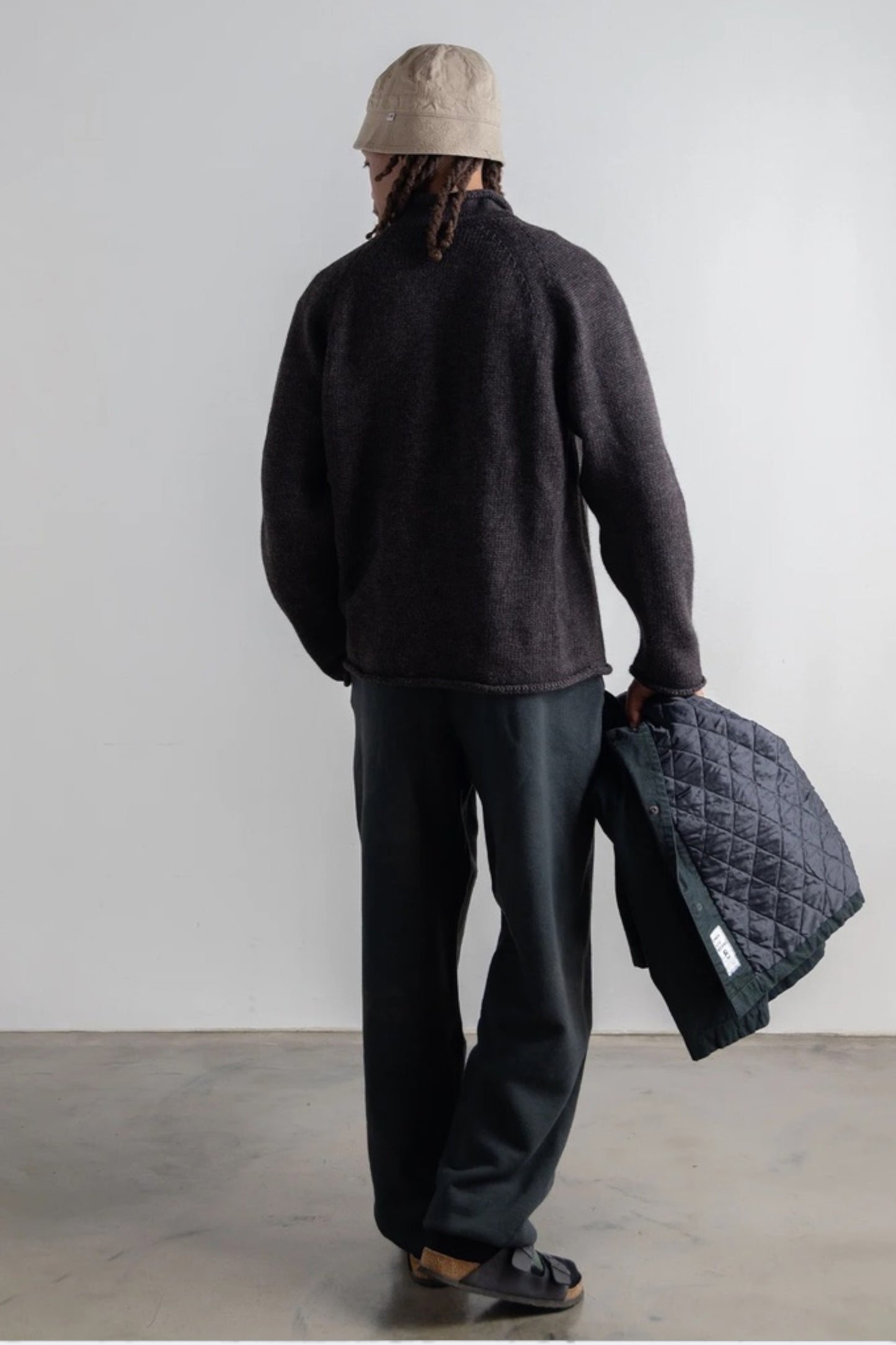 Ends And Means - Roll Neck Knit (Mix Charcoal Brown)