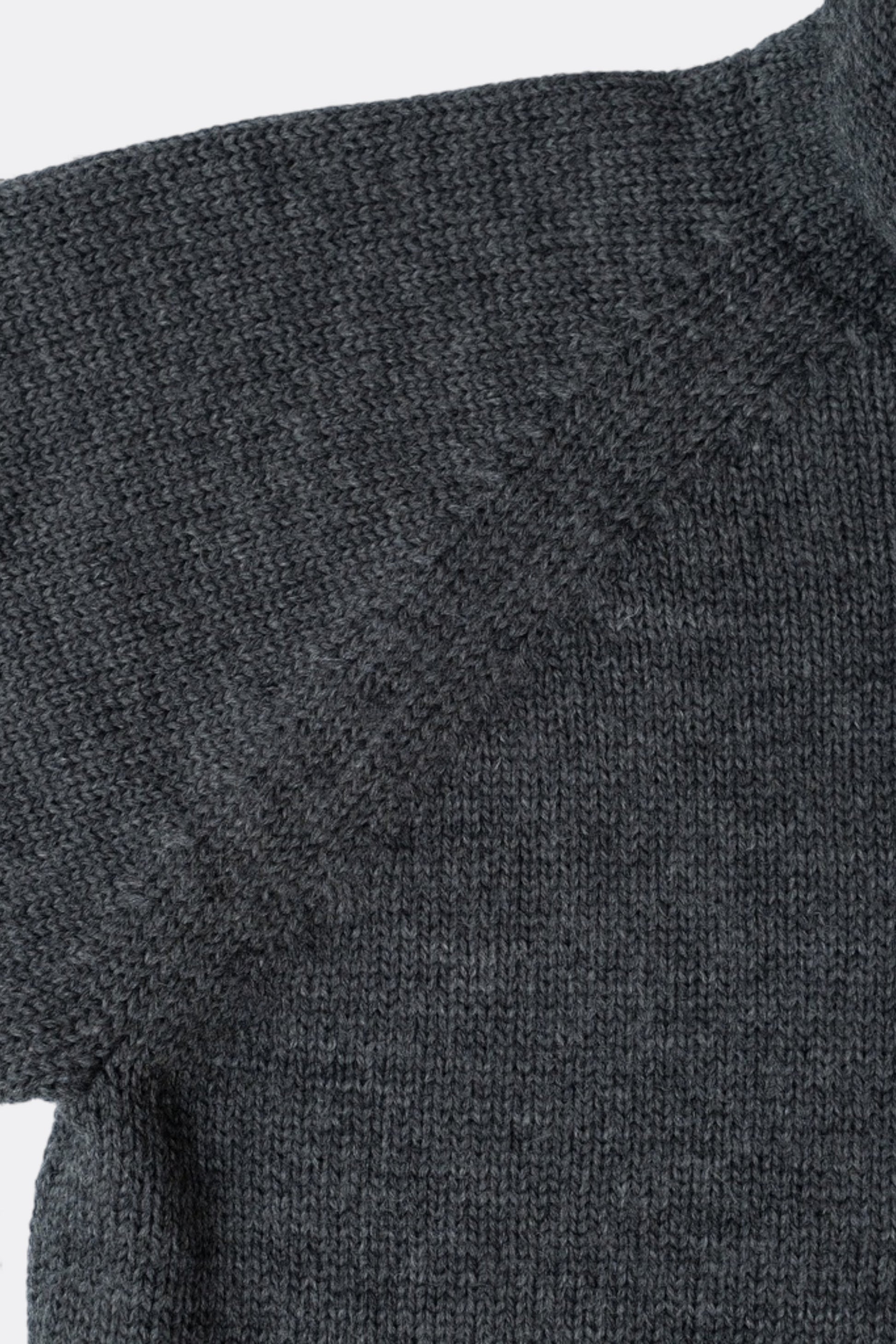 Ends And Means - Roll Neck Knit (Mix Charcoal Brown)