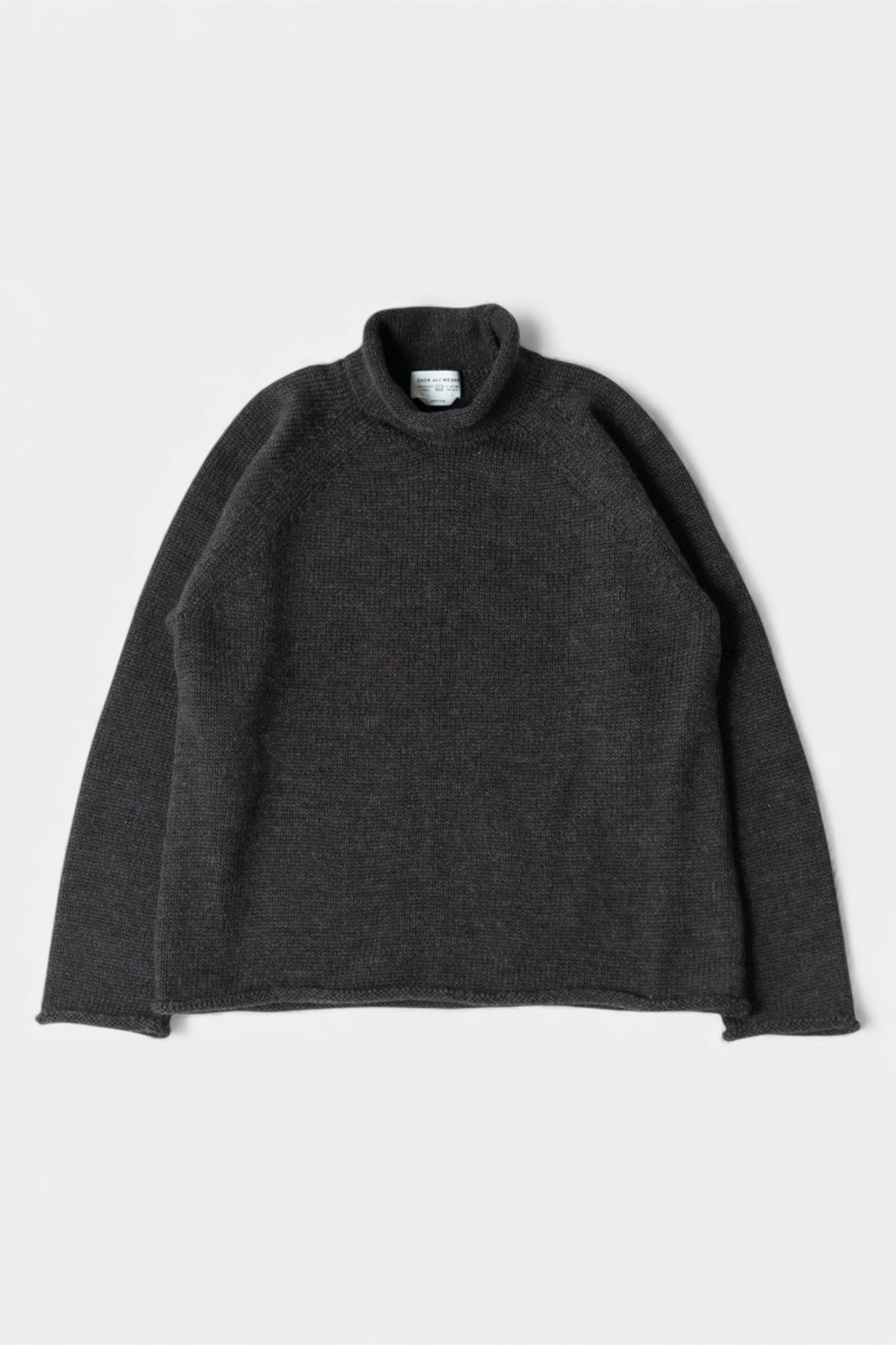 Ends And Means - Roll Neck Knit (Mix Charcoal Brown)