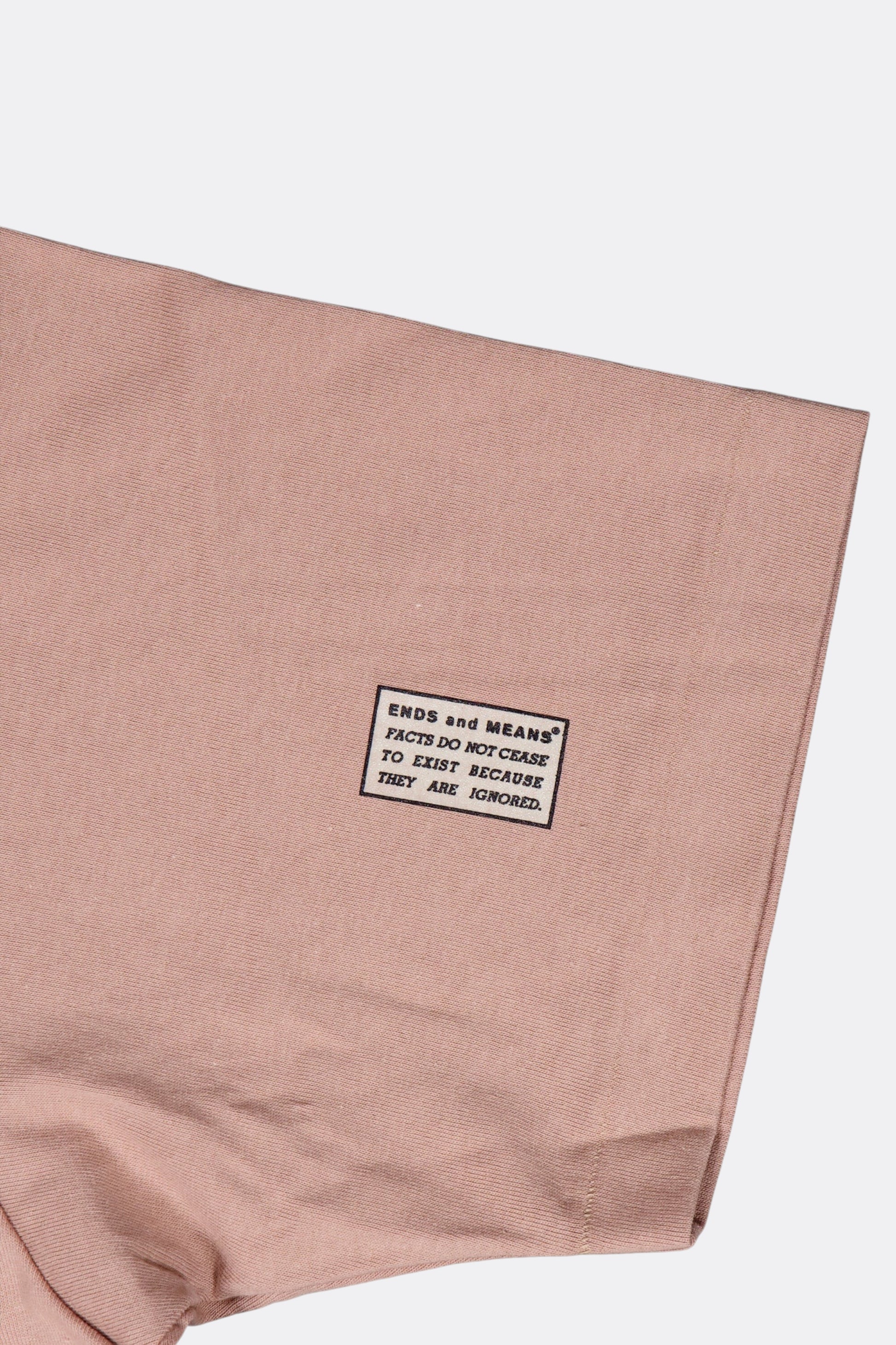 Ends And Means UOD Tee Oatmeal | T-Shirt Broderie Phosphorescente Imprimé Réfléchissant | Edgar Bdx