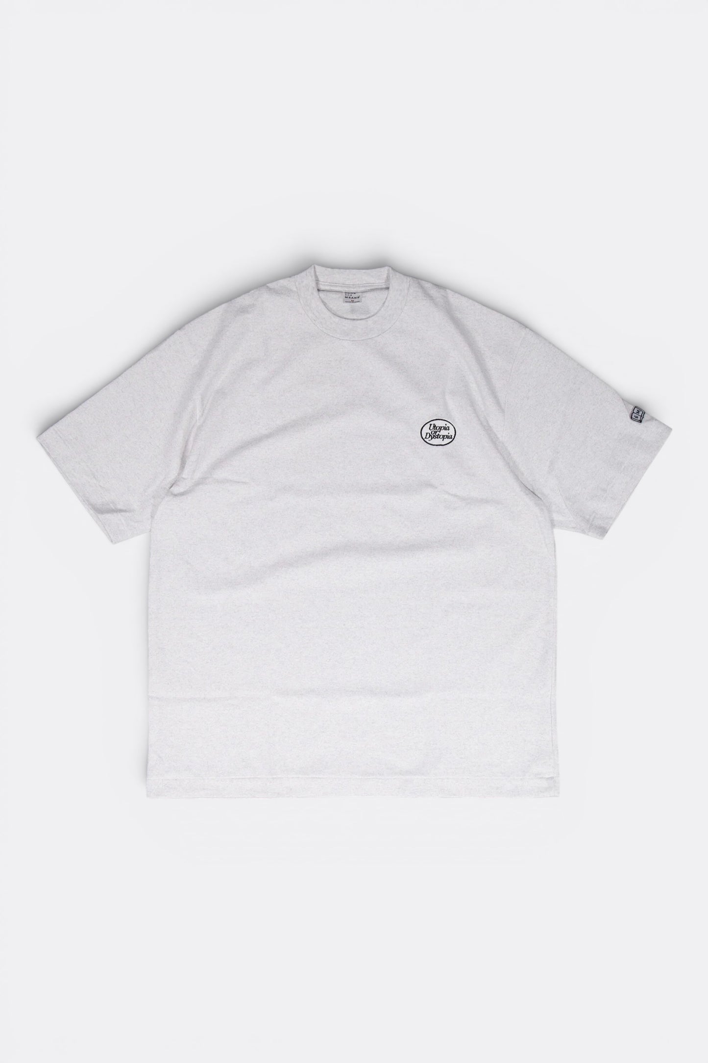 Ends And Means UOD Tee Oatmeal | T-Shirt Broderie Phosphorescente Imprimé Réfléchissant | Edgar Bdx