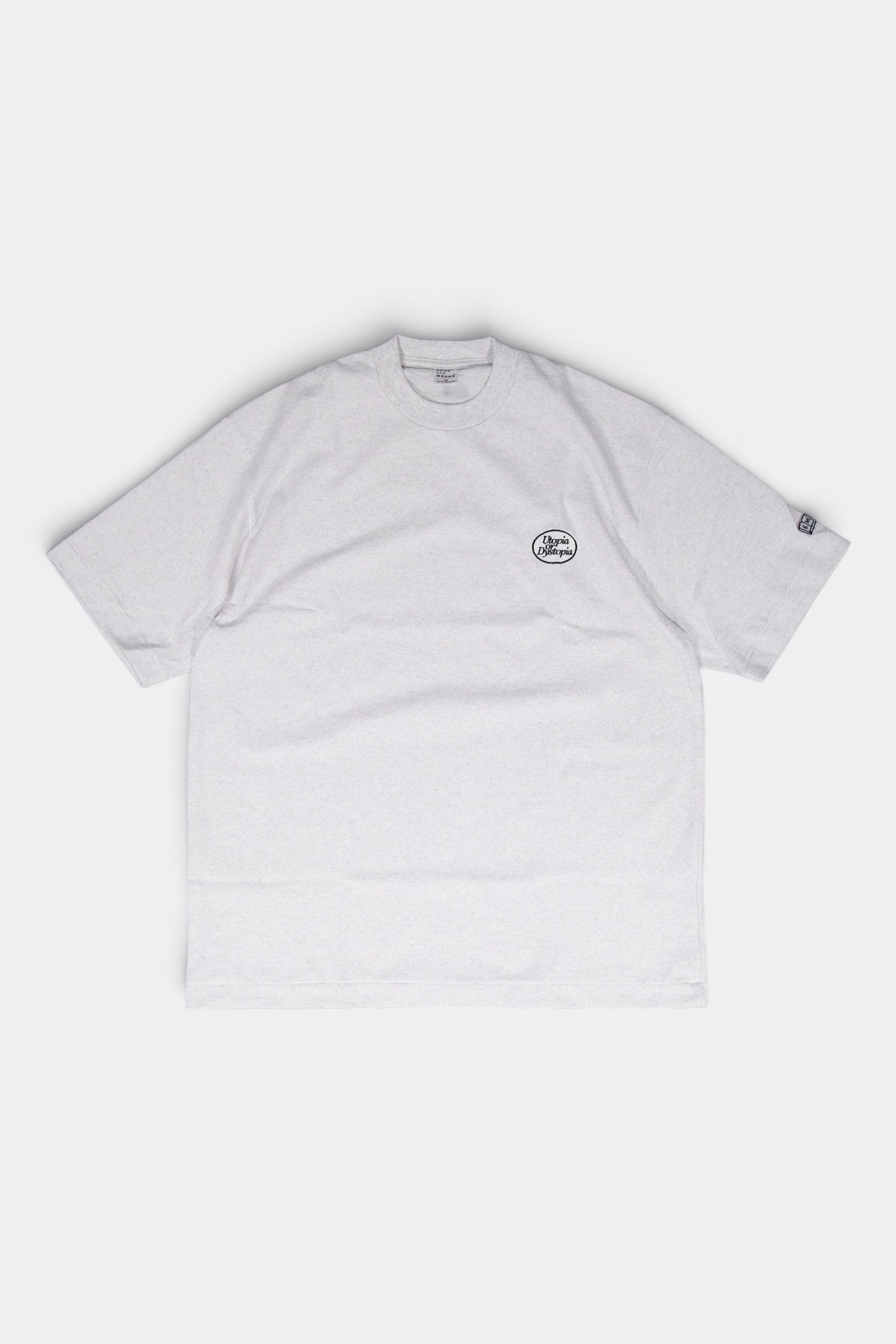 Ends And Means UOD Tee Oatmeal | T-Shirt Broderie Phosphorescente Imprimé Réfléchissant | Edgar Bdx