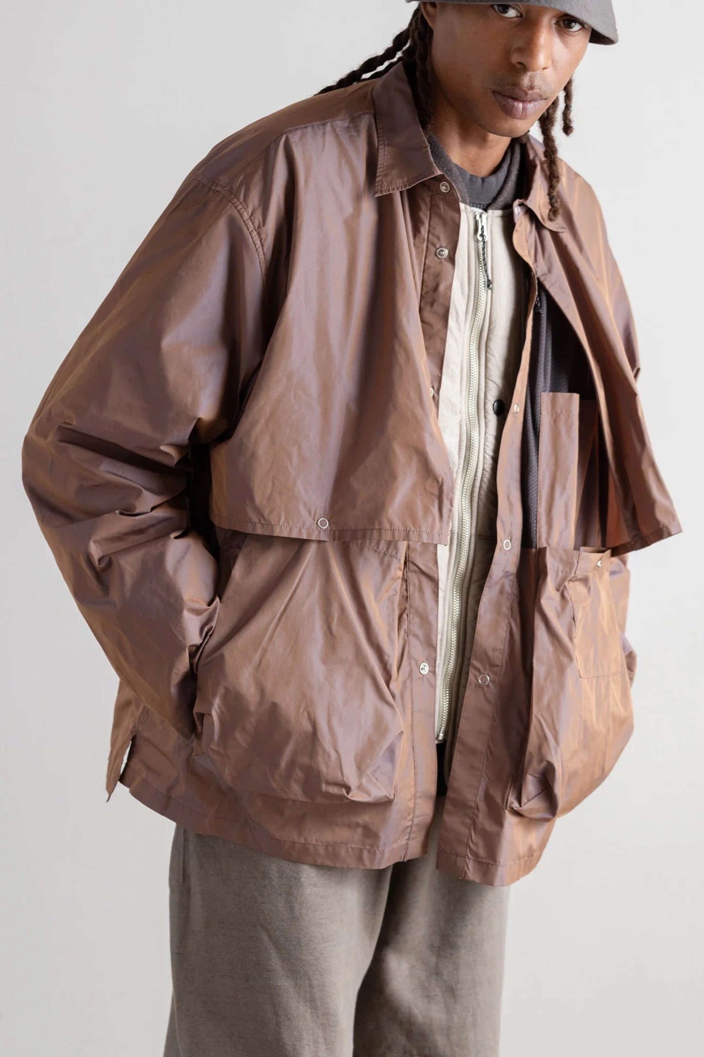 Ends And Means - Utility Light Shirts Jacket (Olive)