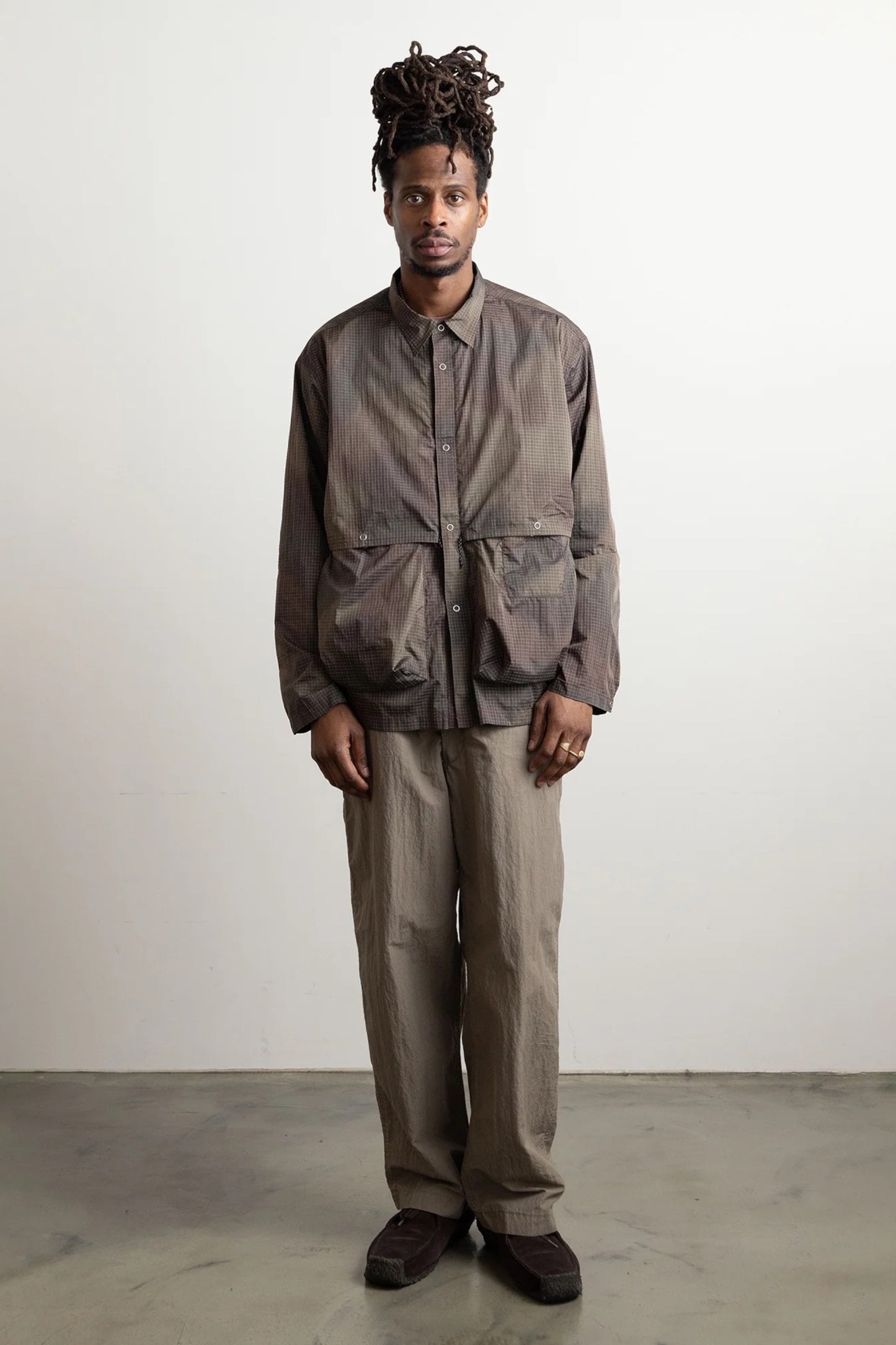 Ends And Means Utility Shirt Jacket Camo | Veste Ripstop Nylon Polyester Made in Japan | Edgar Bdx
